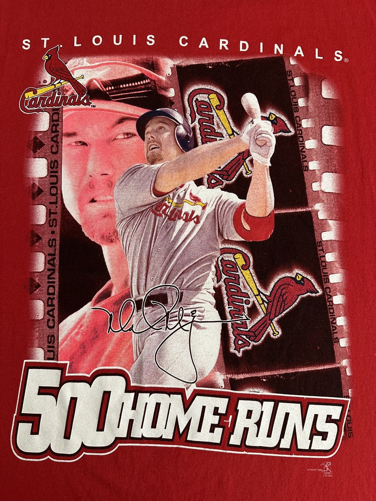 MLB Vintage 1999 ST LOUIS CARDINALS “500 Home Runs” MLB Tshirt Size US L / EU 52-54 / 3 - 2 Thumbnail