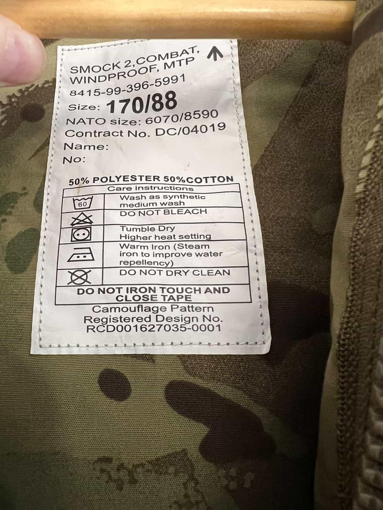 SMOCK Smock Comvat MTP 170/88 Army Military jacket Size US L / EU 52-54 / 3 - 8 Thumbnail