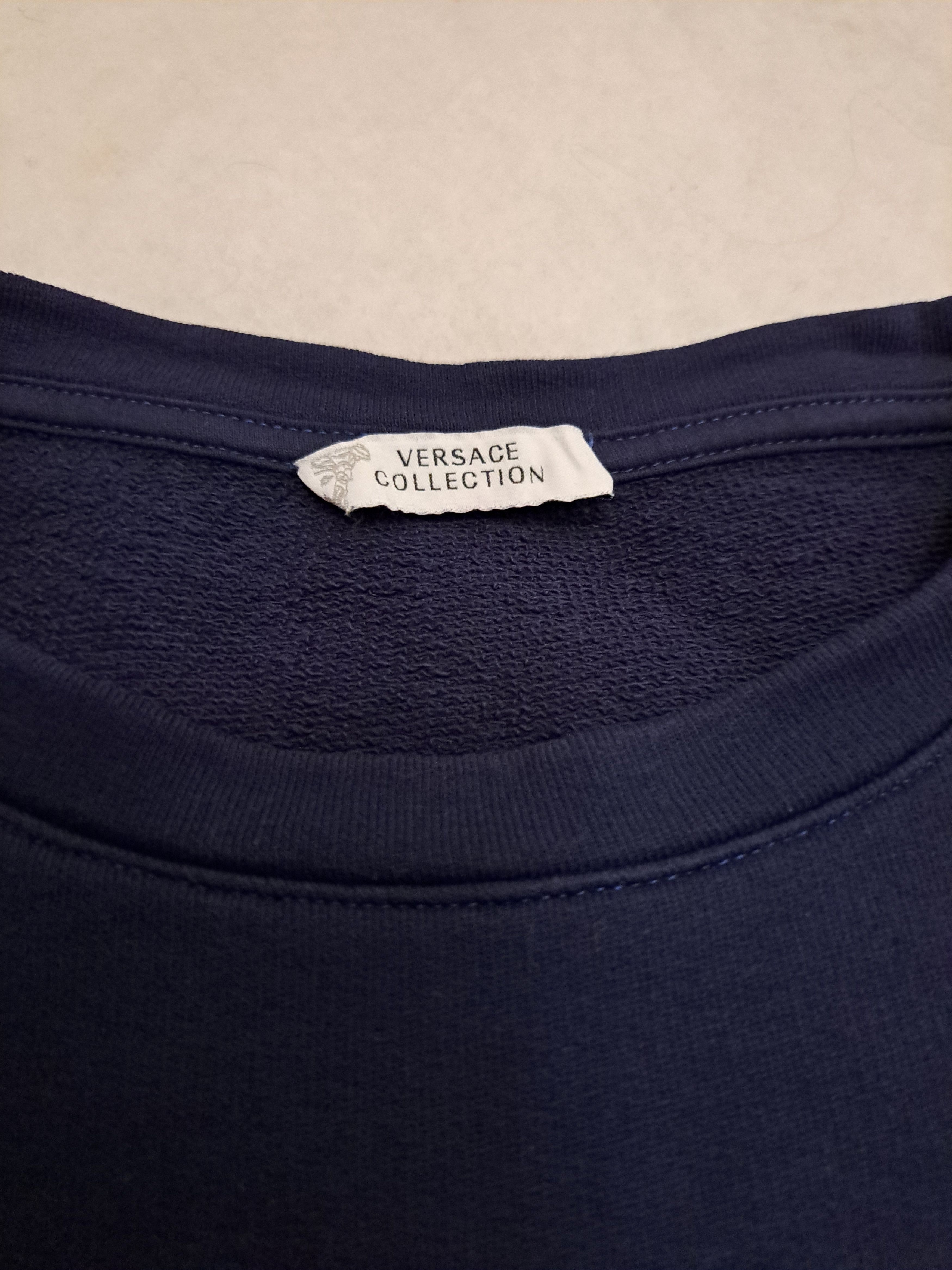 Versace Navy big logo sweatshirt Versace Collection, crewneck L Size US L / EU 52-54 / 3 - 5 Thumbnail
