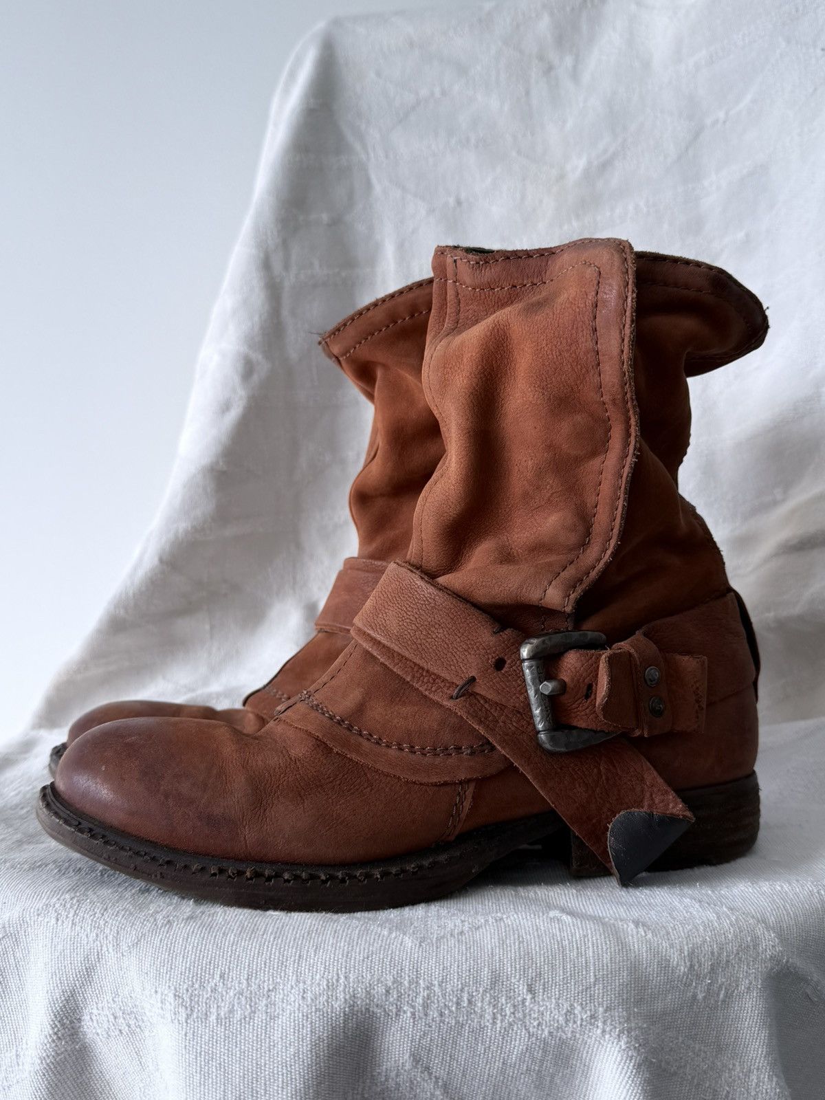 A.S.98 Avant Garde A.S. 98 Guidi Style Leather Biker Boots Size US 5.5 / EU 38 - 1 Thumbnail