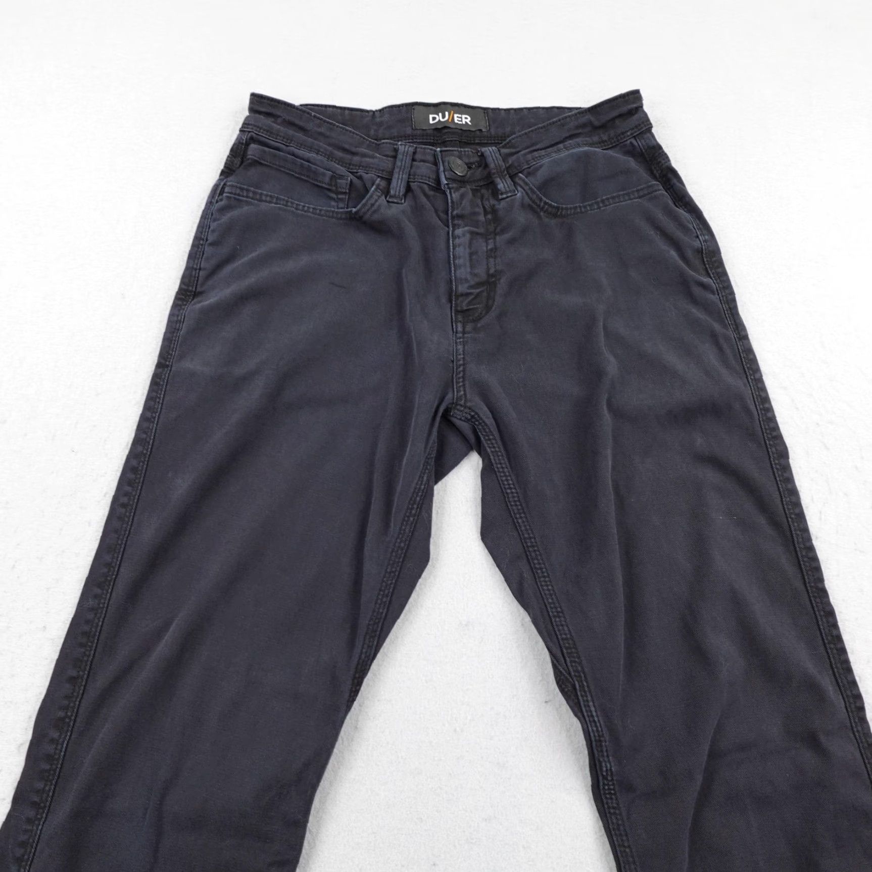 DUER DUER Pants Mens 30x30 Black T2X Slim Fit Straight Leg Super Flex Chino Trouser Size US 30 / EU 46 - 2 Thumbnail