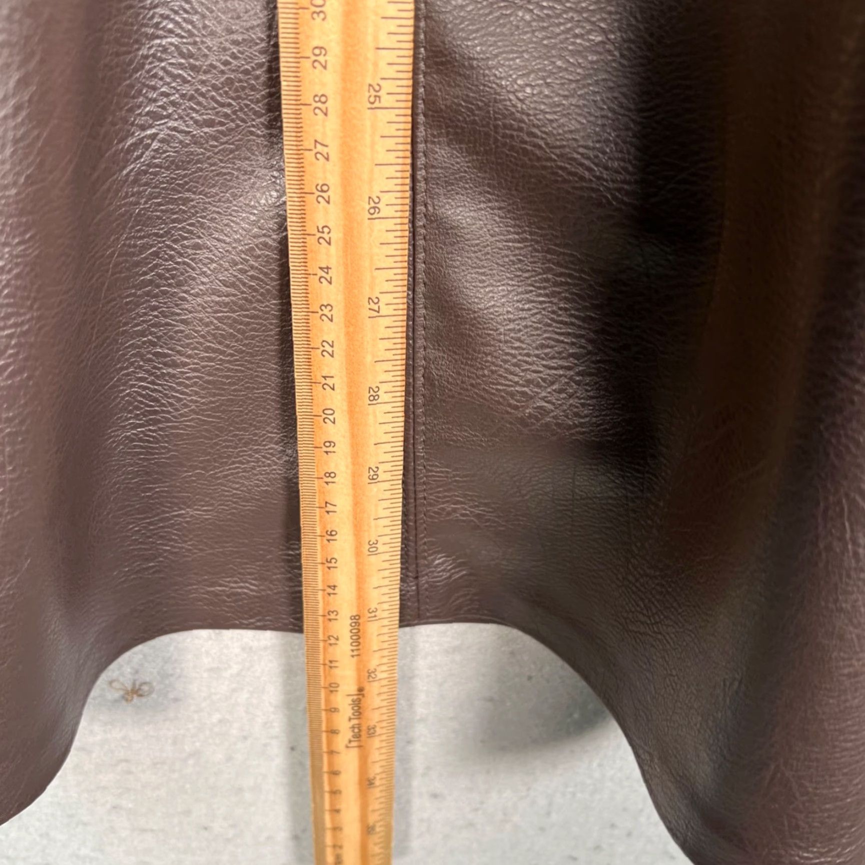 H&M H&M Edition Womens 0 Brown Faux Leather A-Line Midi Skirt Size 25" / US 0 / IT 36 - 6 Thumbnail
