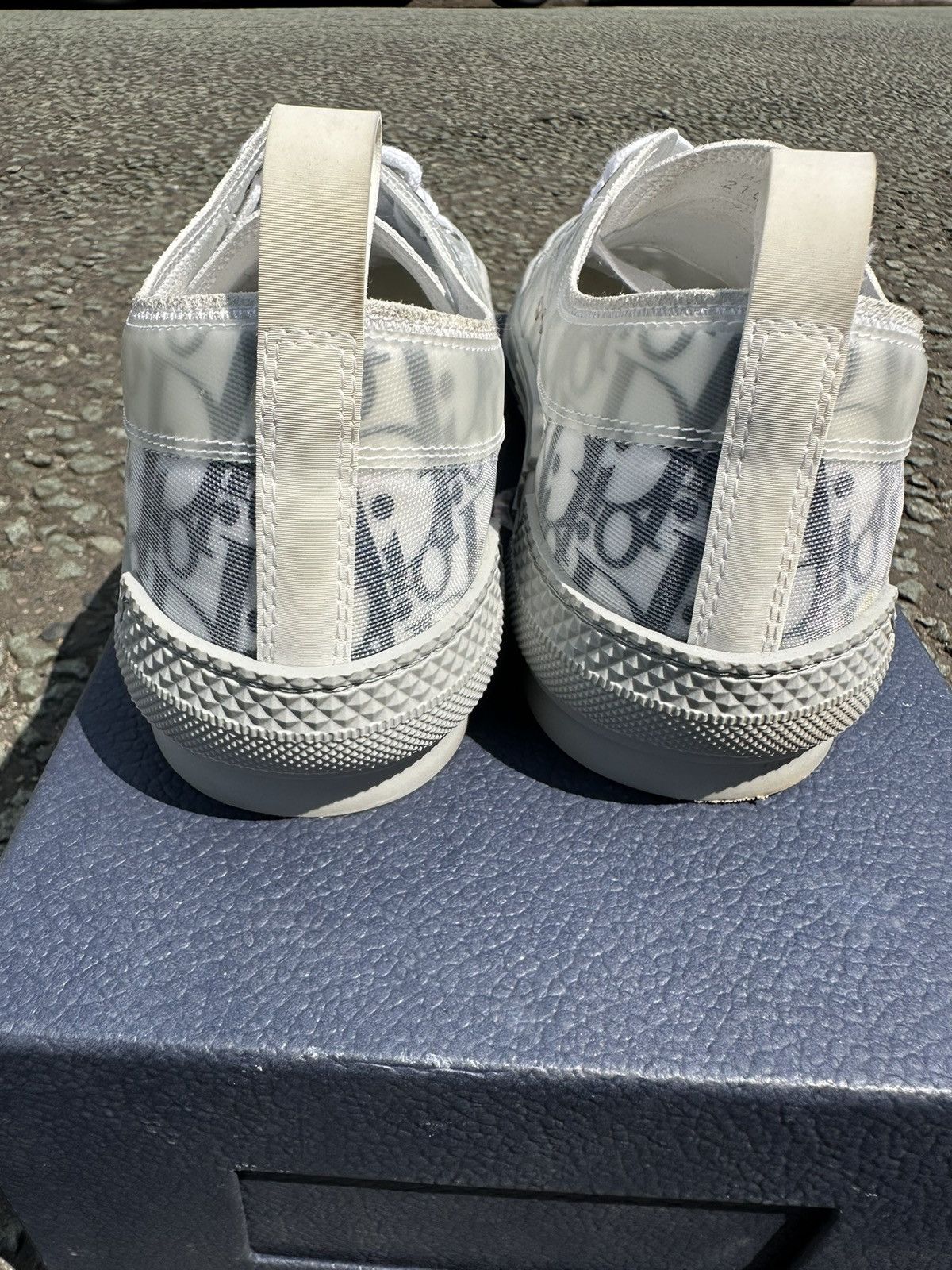 Dior Dior B23 Low White Navy Oblique Size US 10 / EU 43 - 4 Thumbnail