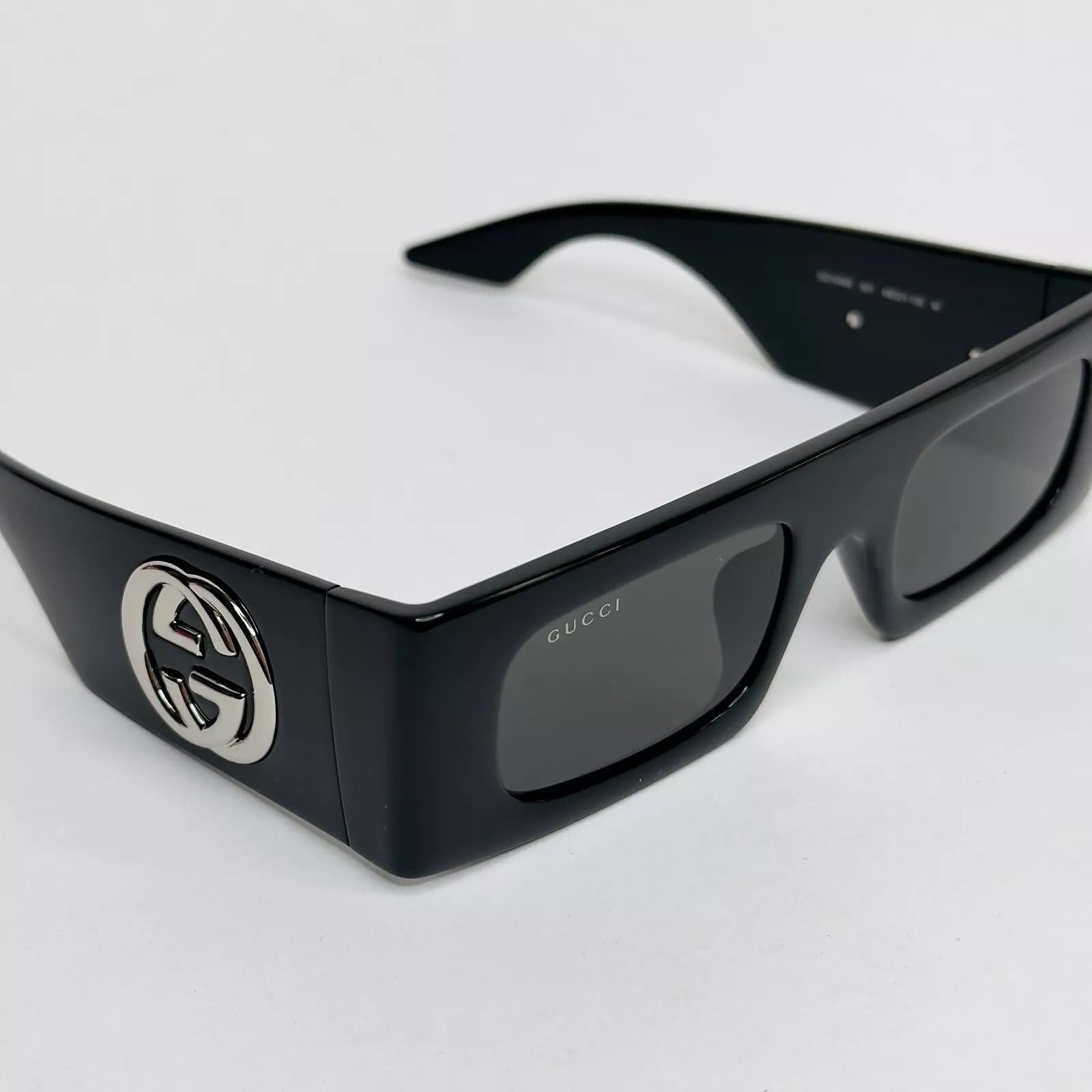 Gucci GUCCI 1646 Black Narrow Rectangular Gg 1646 S Sunglasses 001 Size ONE SIZE - 6 Thumbnail