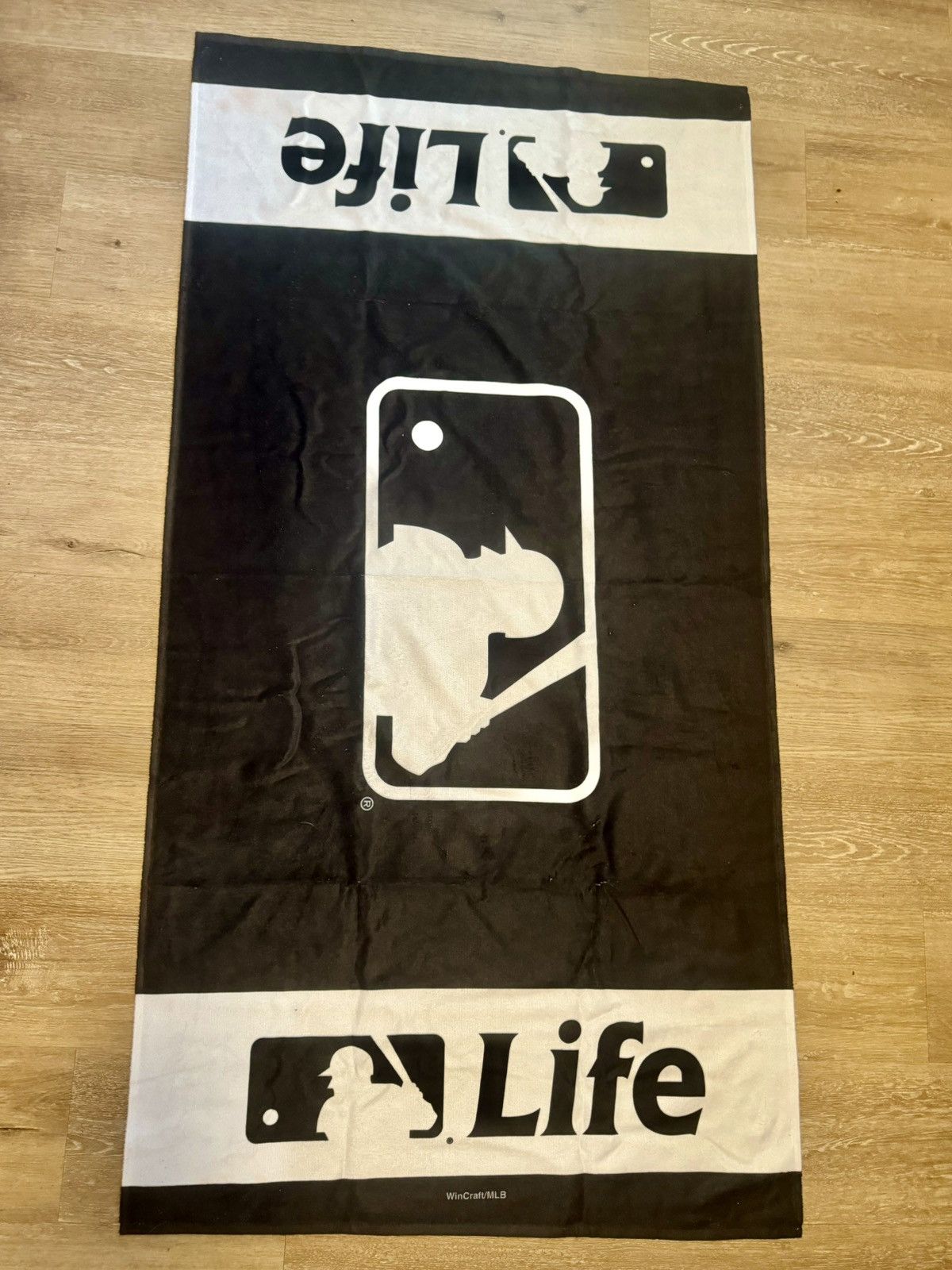 MLB MLB Life Official XLarge Beach Towel Black/White New Size ONE SIZE - 6 Thumbnail
