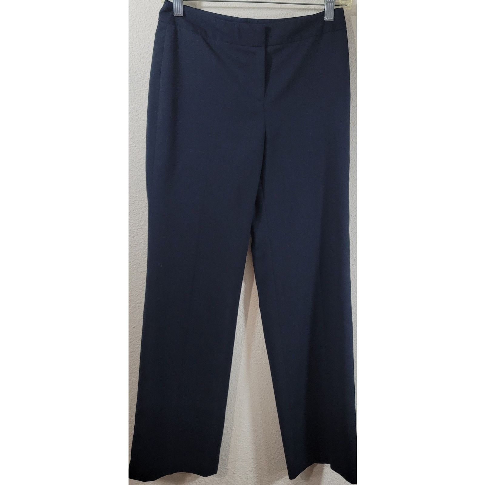Ann Taylor Ann Taylor Navy Blue Pinstripe Flat Front Dress Pants OP Size 25" / US 0 / IT 36 - 2 Thumbnail