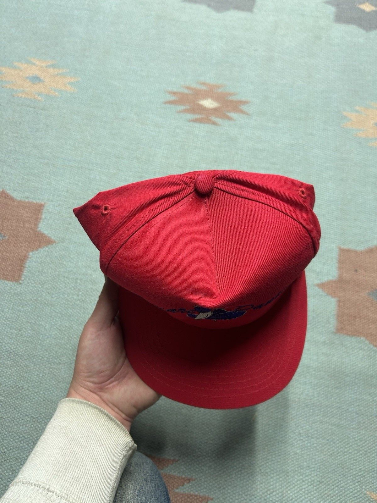 Vintage Vintage SnapBack hat square dance embroidered blue red Size ONE SIZE - 3 Thumbnail