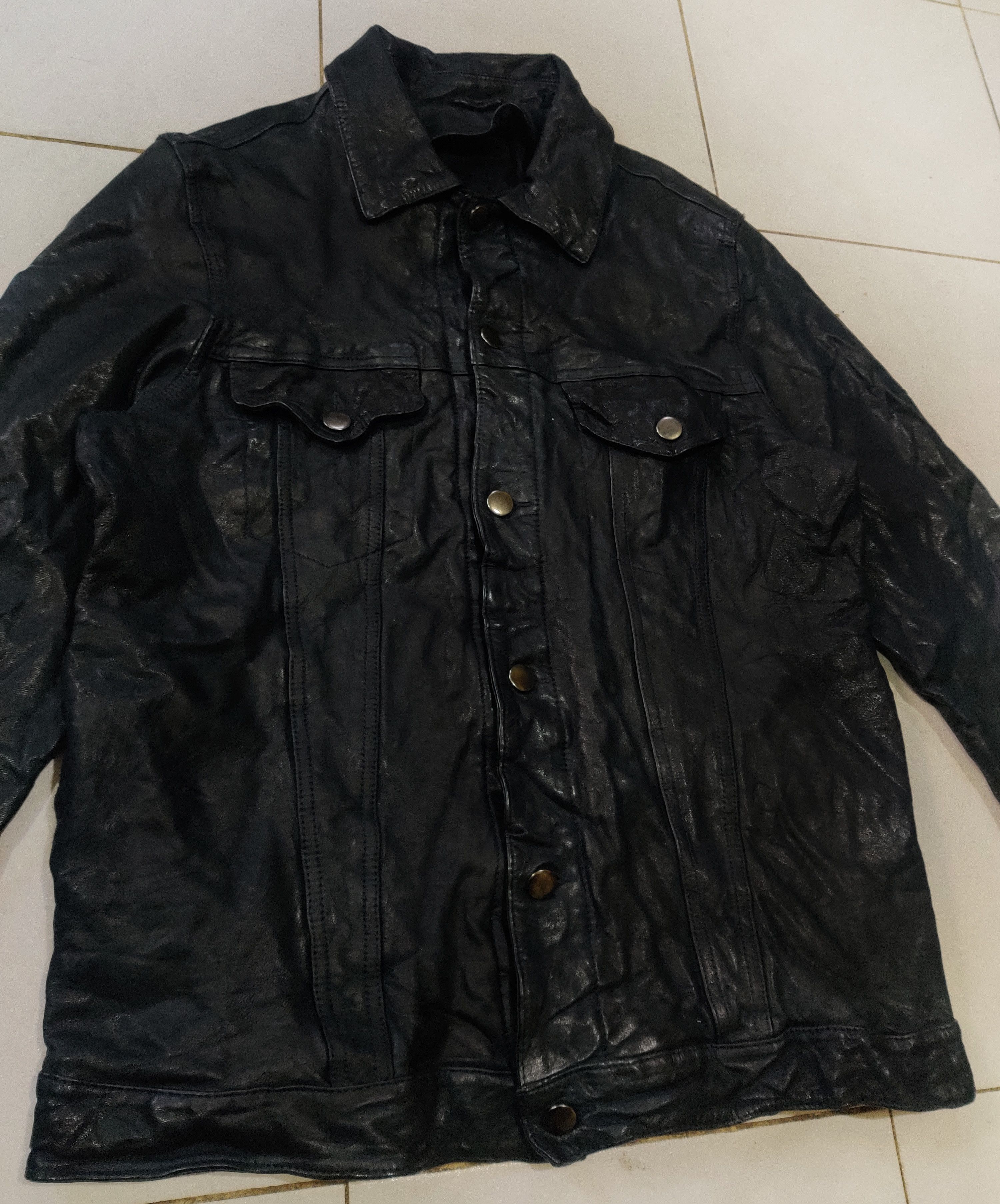 Journal Standard Journal Standard Goatskin Leather Trucker Jacket Size US M / EU 48-50 / 2 - 2 Thumbnail