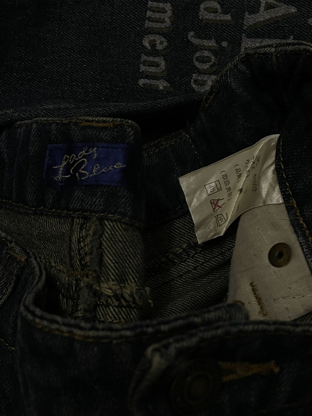 Japanese Brand Vintage 90s Icon Japan Designer Lady Blue Poetic Life Denim Size US 29 - 16 Thumbnail