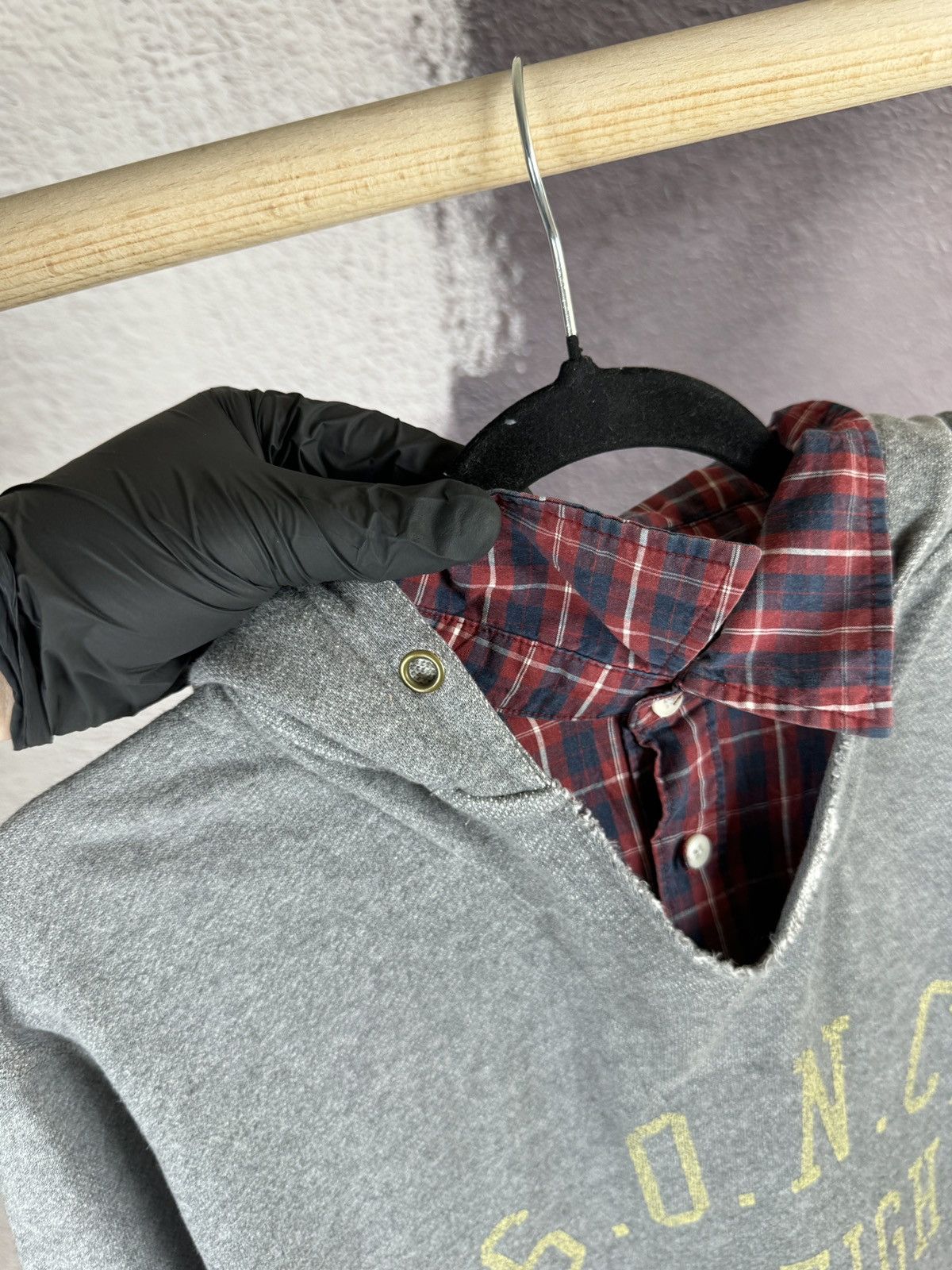 Other Back Number grey Japanese style hoodie with shirt Size US XL / EU 56 / 4 - 10 Thumbnail