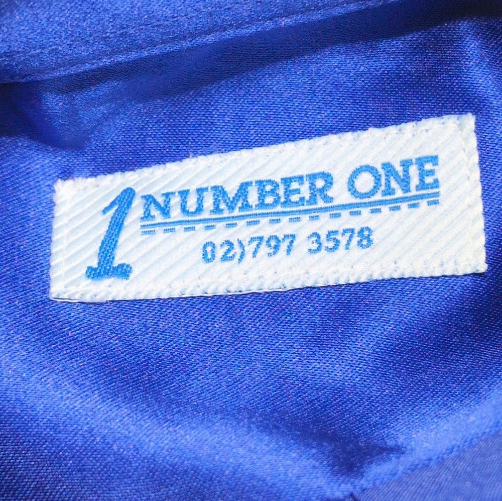 Handmade Number One Tailored sz L Sleek Blue Satin Shirt Size US L / EU 52-54 / 3 - 4 Thumbnail