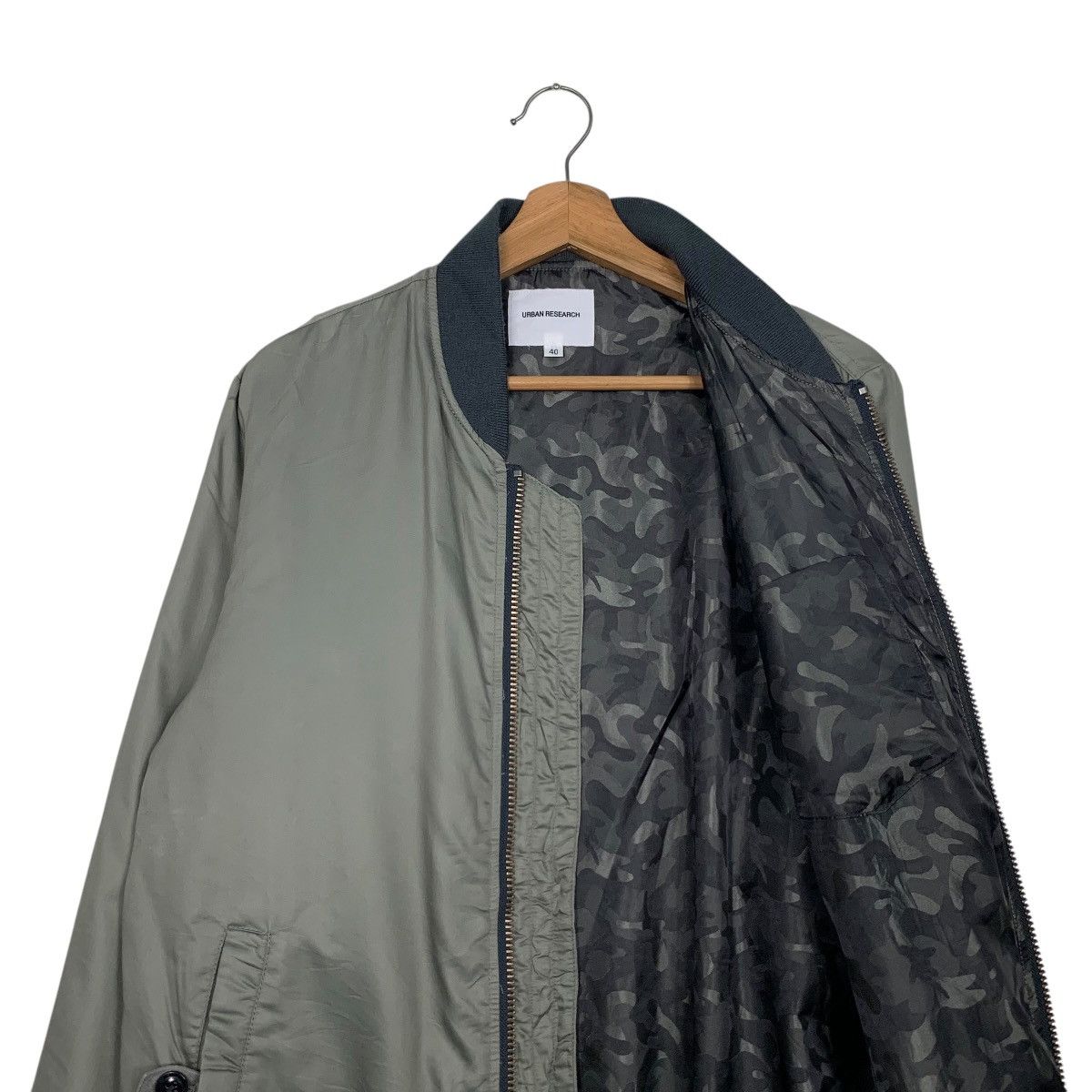 URBAN RESEARCH DOORS URBAN RESEARCH Camo Lined Bomber Jacket #2681-C120 Size US M / EU 48-50 / 2 - 10 Thumbnail