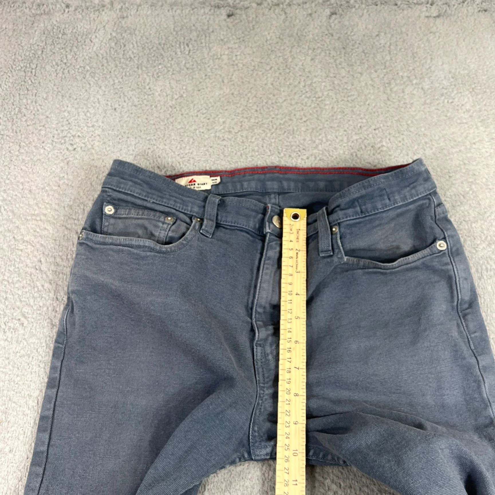Vintage American Giant Jeans Mens Regular 31x30 Jeans Canvas Blue Logo 5-Pocket Straight Size US 30 / EU 46 - 4 Thumbnail