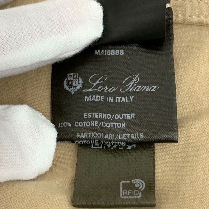 Loro Piana Loro Piana Brown Logo Embroidered Cotton T-shirt Size US M / EU 48-50 / 2 - 9 Thumbnail
