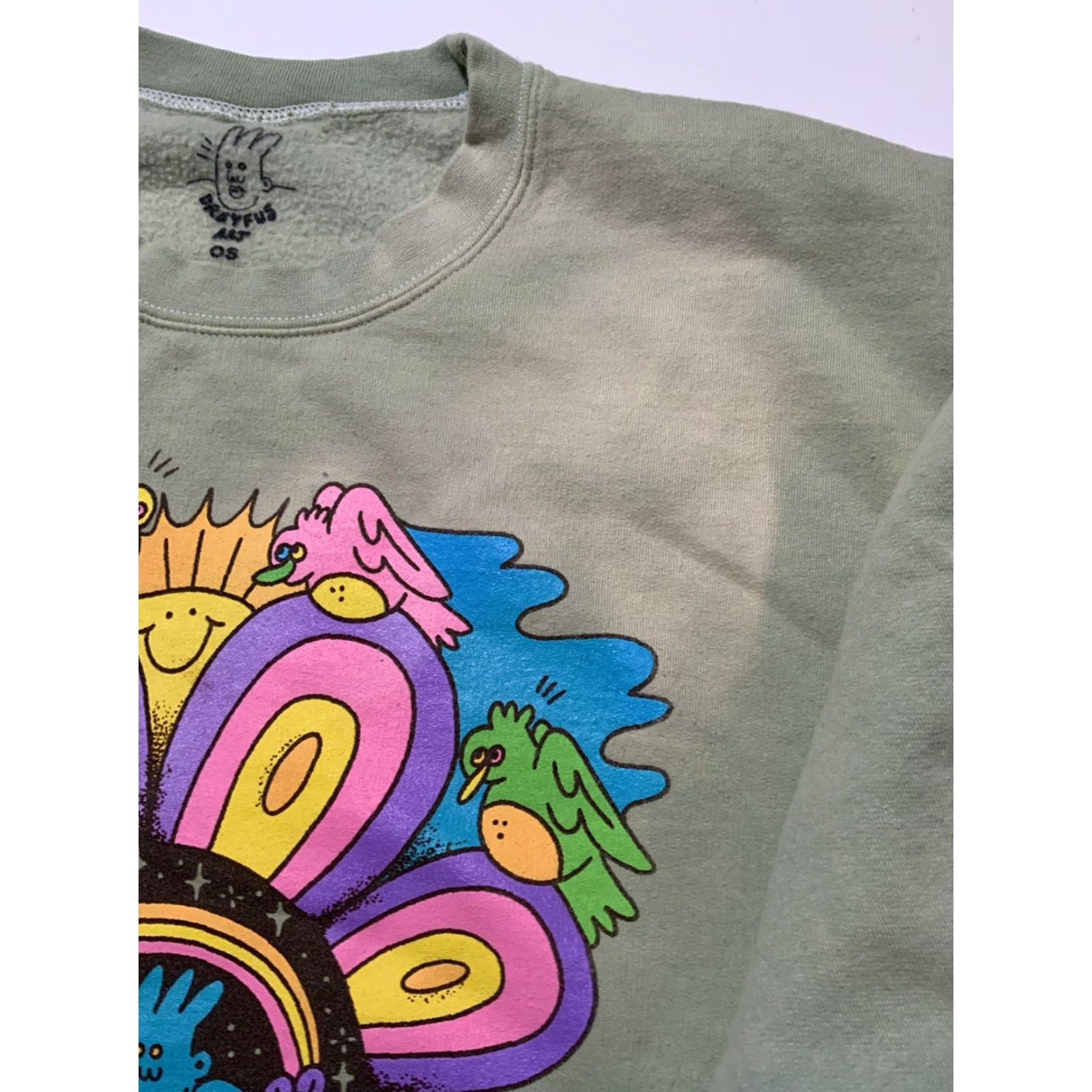 Vintage Dreyfus Art Remember To Be Kind To Yourself Too Graphic Crewneck Sweatshirt OS Unisex Adults One Size Green Mens Womens Boys Girls Size US M / EU 48-50 / 2 - 6 Thumbnail