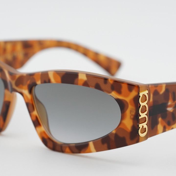 Gucci Gucci GG2040S 004 Sunglasses Havana Cat Eye Frame, Grey Size ONE SIZE - 9 Thumbnail