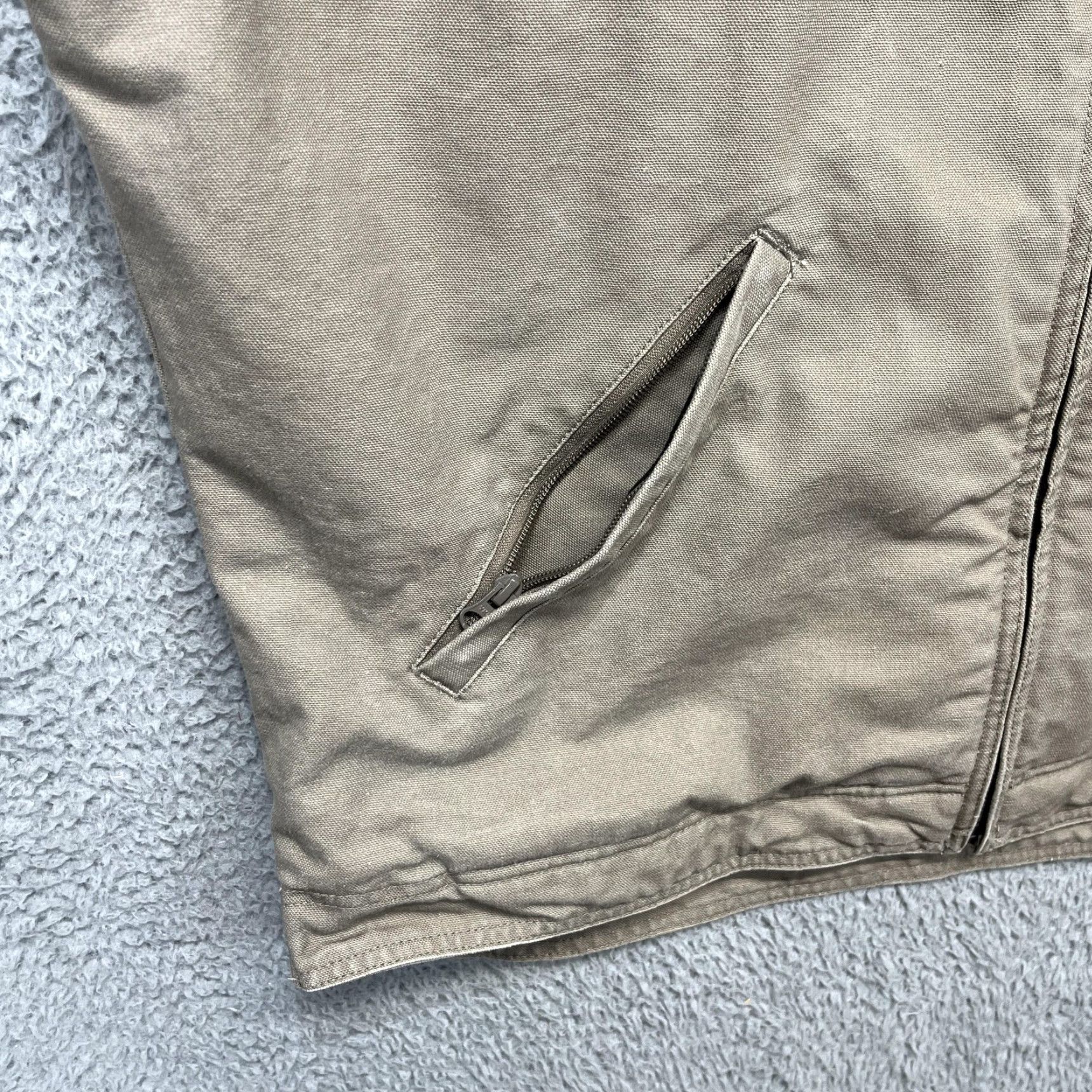 Vintage Cabela's Vest Mens XL Khaki Zip Front Fleece Lined Canvas Outdoor Workwear Field Shirt Size US XL / EU 56 / 4 - 5 Thumbnail