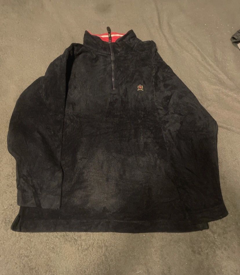 Tommy Hilfiger × Vintage Black Tommy Hilfiger fleece jacket Size US L / EU 52-54 / 3 - 1 Thumbnail