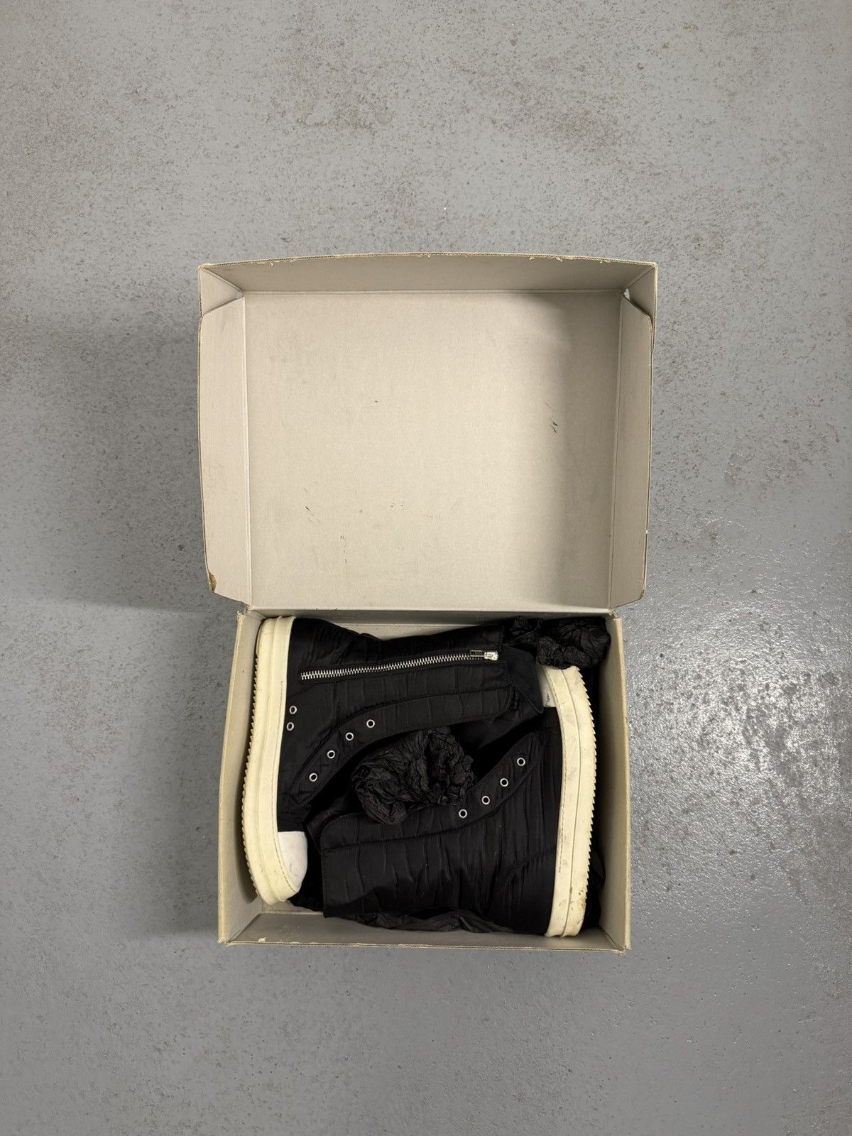 Rick Owens Drkshdw Rick Owens Drkshdw Laceless High Ramones With Box Size US 11 / EU 44 - 3 Thumbnail