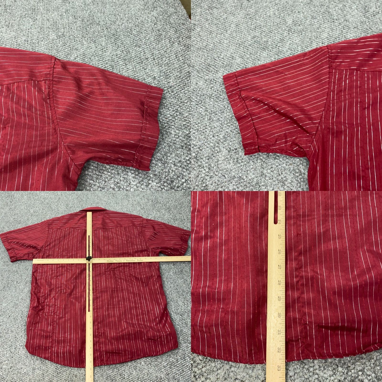 Vintage VINTAGE Gibson Trading Co Shirt XLT Red Pin Stripe Pearl Snap Western Rockabilly Men Size US XL / EU 56 / 4 - 8 Thumbnail
