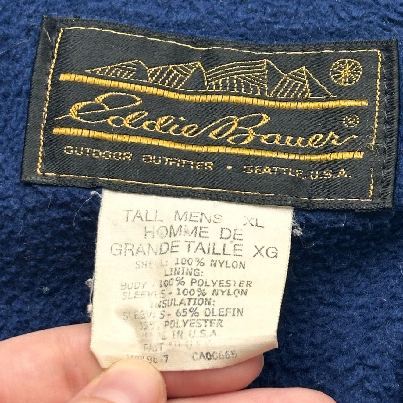 Eddie Bauer Vintage Eddie Bauer Nylon Fleece Lined Jacket Mens XL Tall Size US XL / EU 56 / 4 - 2 Thumbnail