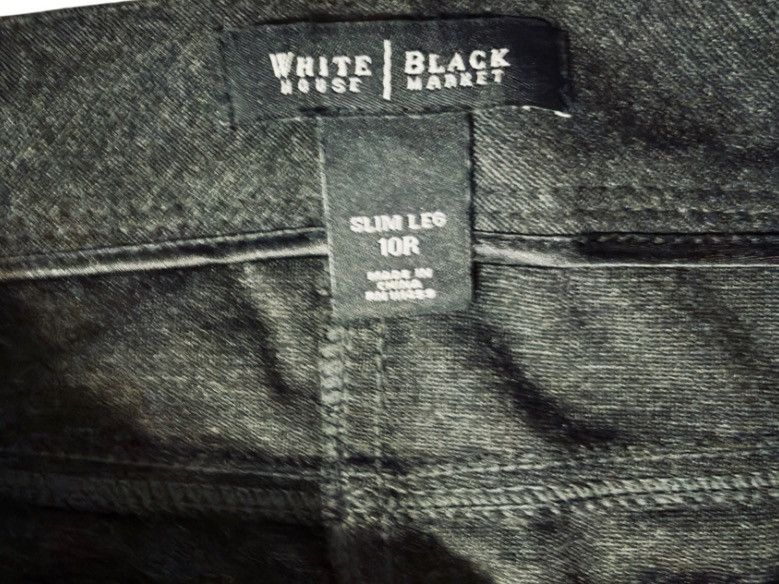 White House Black Market White House Black Market Slim Pants – Size 10R Stretch Knit Size 32" / US 10 / IT 46 - 5 Thumbnail