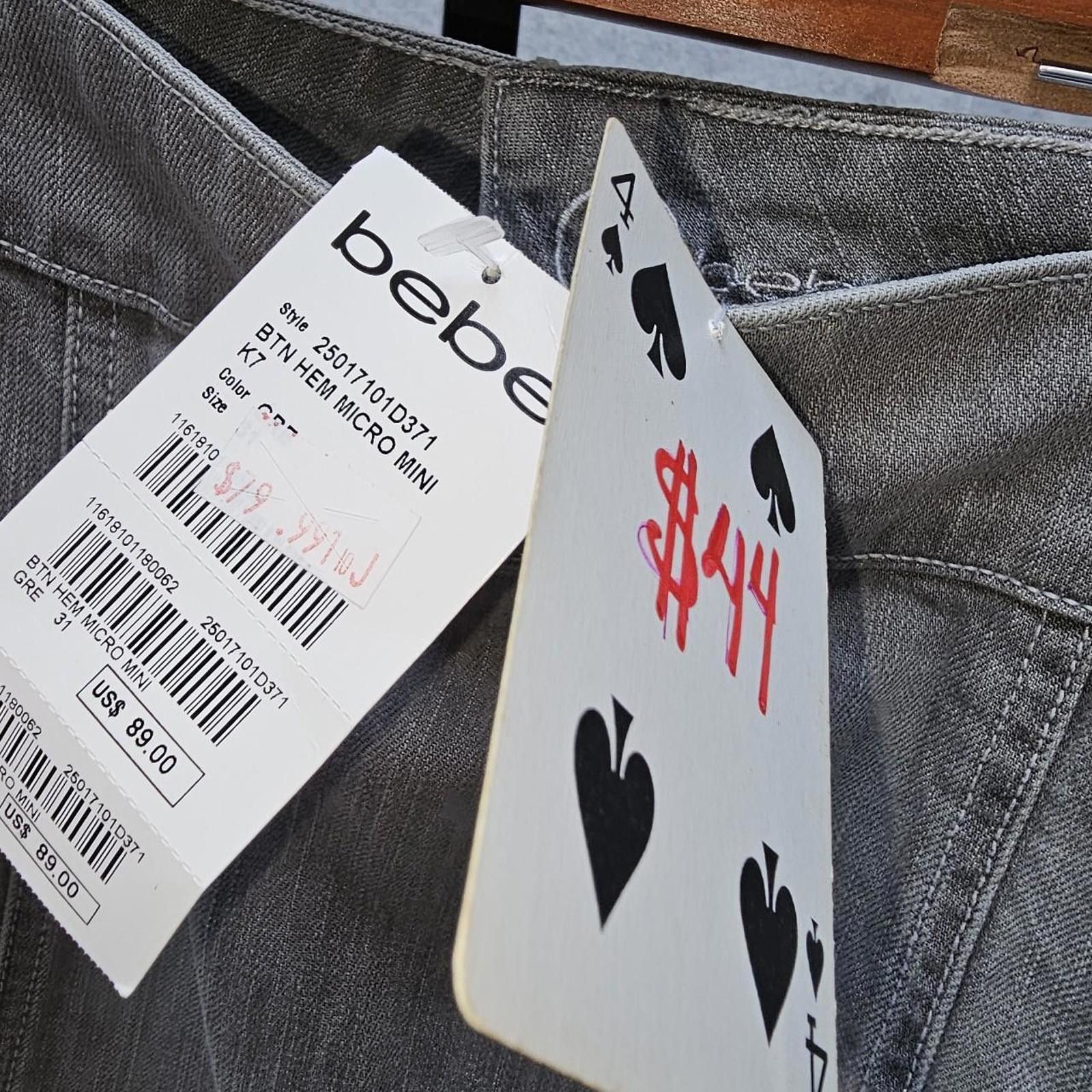 United Colors Of Benetton Bebe Women's Grey Denim Skirt Size 32" / US 10 / IT 46 - 6 Thumbnail