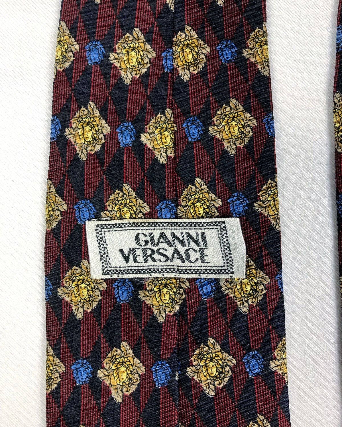 Versace Vtg Gianni Versace Medusa Monogram Silk Tie Made in Italy Size ONE SIZE - 6 Thumbnail