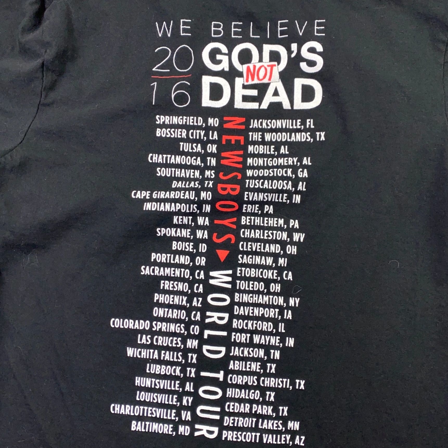 Vintage Newsboys Shirt Mens Adult Black Concert Tee Love Riot Gods Not Dead Tour 2016 XS? Size US S / EU 44-46 / 1 - 7 Thumbnail