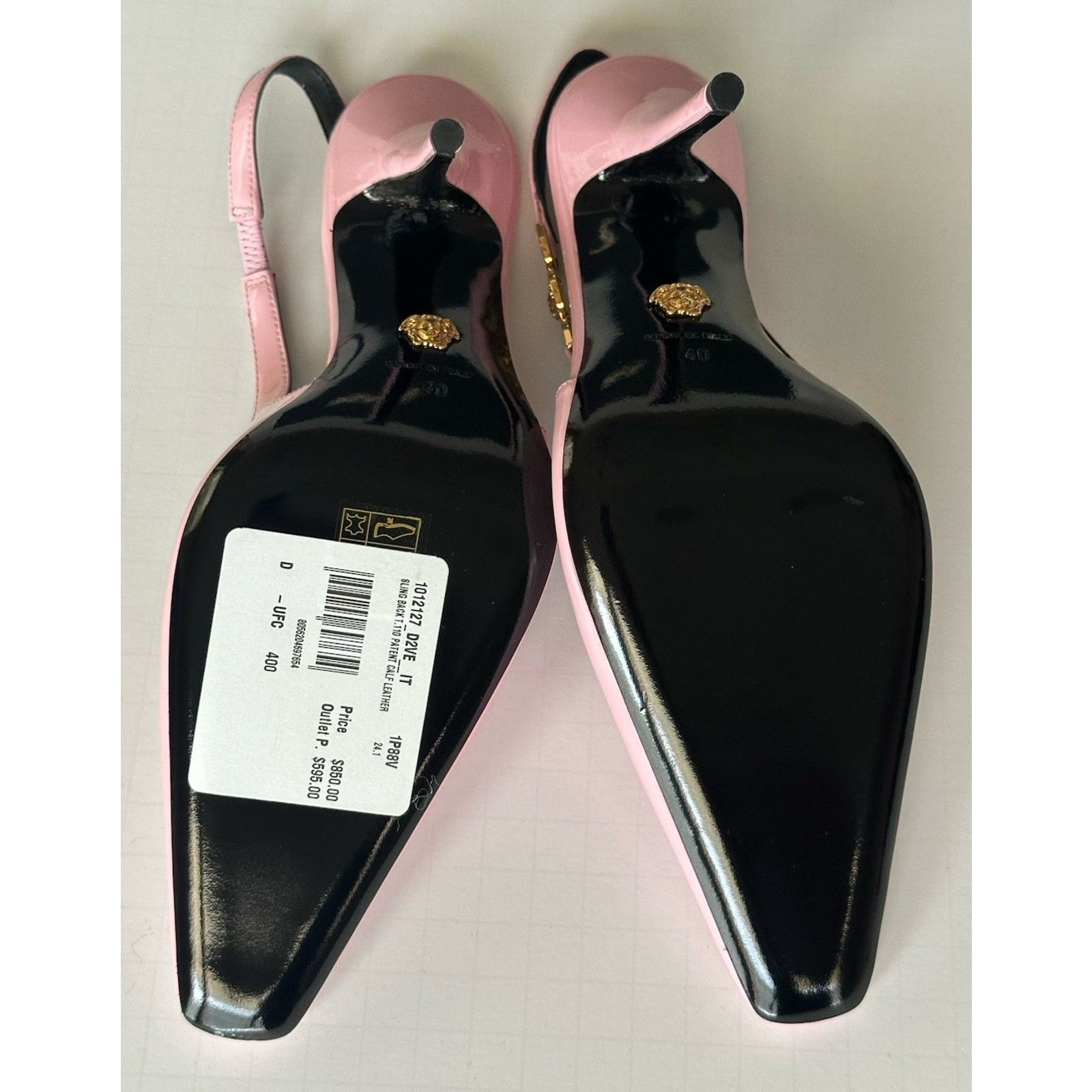 Versace Versace Sling Back Leather Shoes Pink 10 US (40) 1012127 Size US 10 / IT 40 - 14 Thumbnail