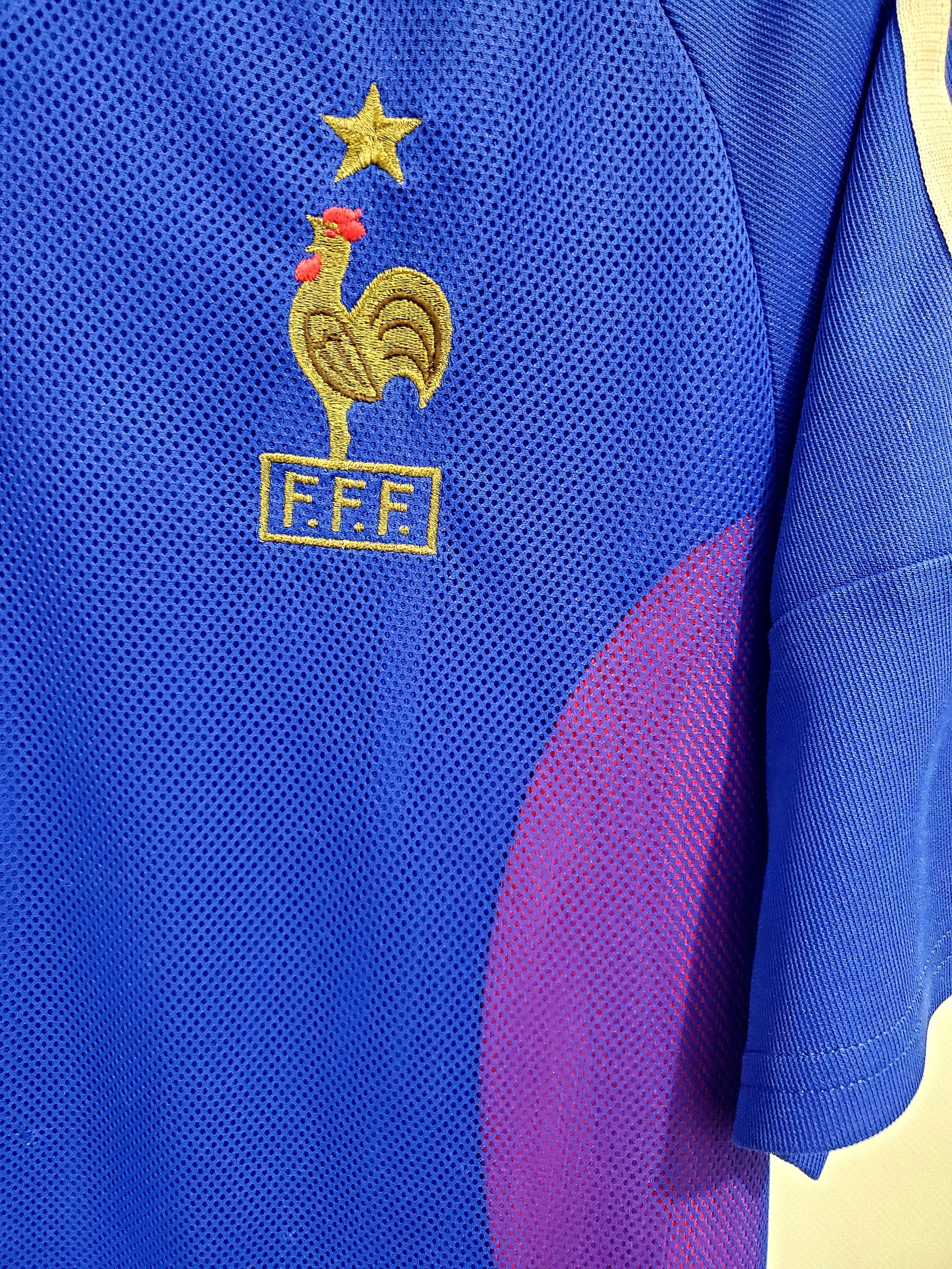 Adidas × Vintage FRANCE 2002 2004 HOME FOOTBALL SOCCER JERSEY size M Size US M / EU 48-50 / 2 - 4 Thumbnail