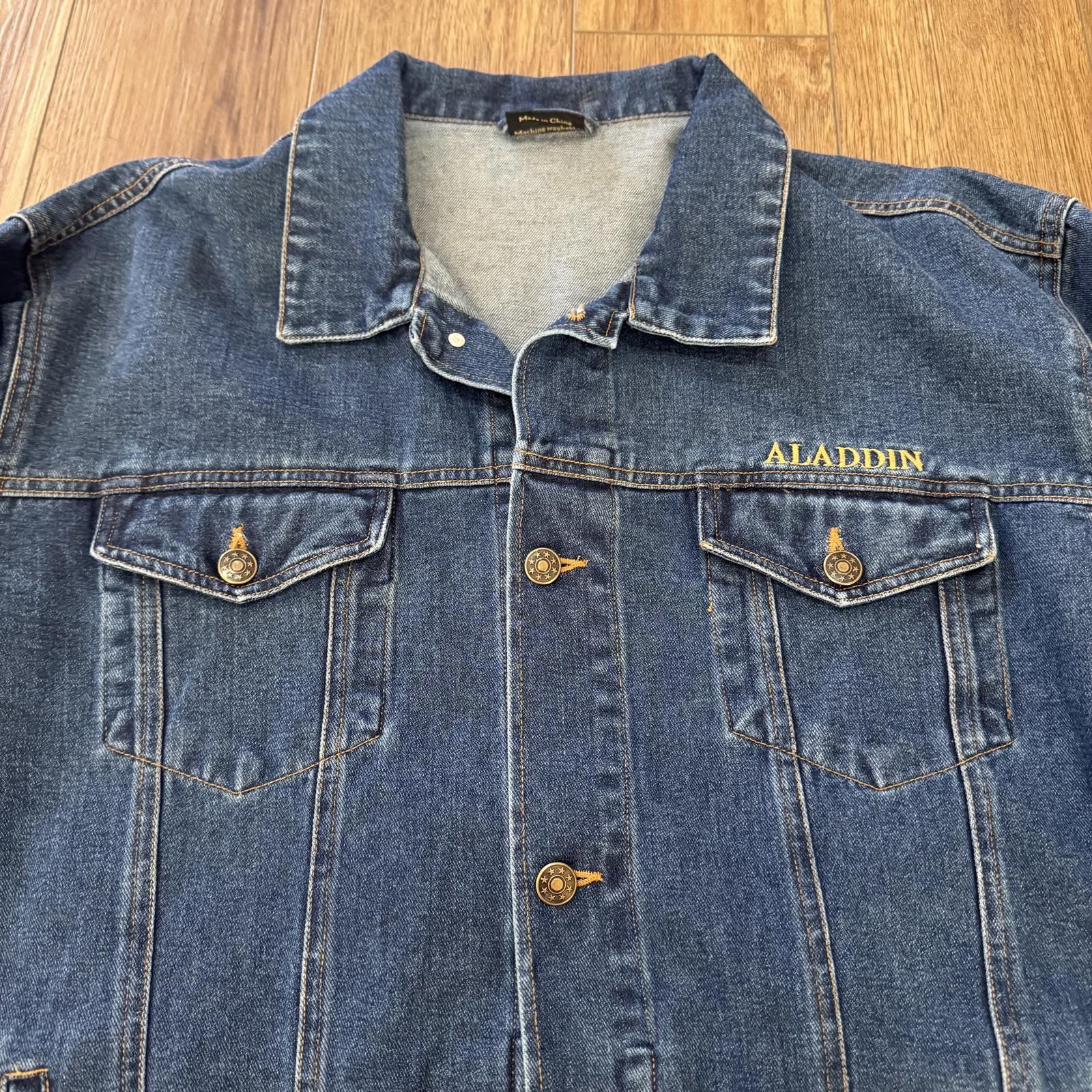 Other Vintage 90s Aladdin Las Vegas Casino Denim Jacket Size US XL / EU 56 / 4 - 3 Thumbnail