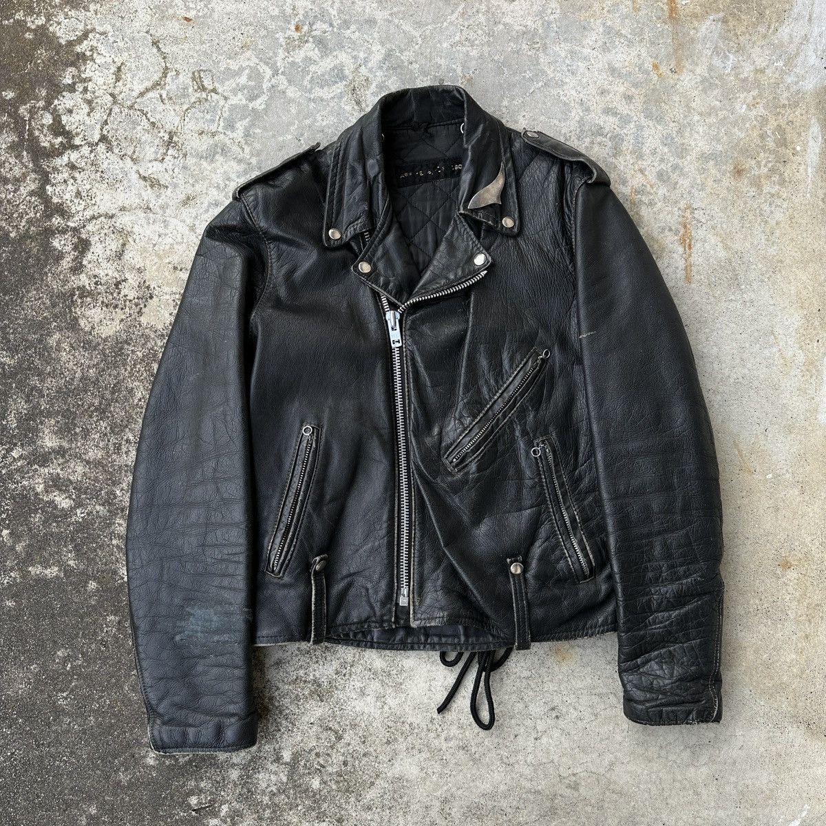 Trashed 80s Moto Biker Rider jacket Vanson ERD Perfecto