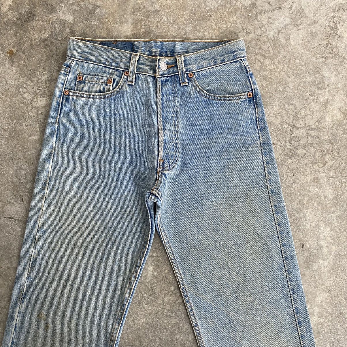 Levi's Vintage 1994 Levis 501 Light Blue Denim Jeans Size US 27 - 2 Thumbnail