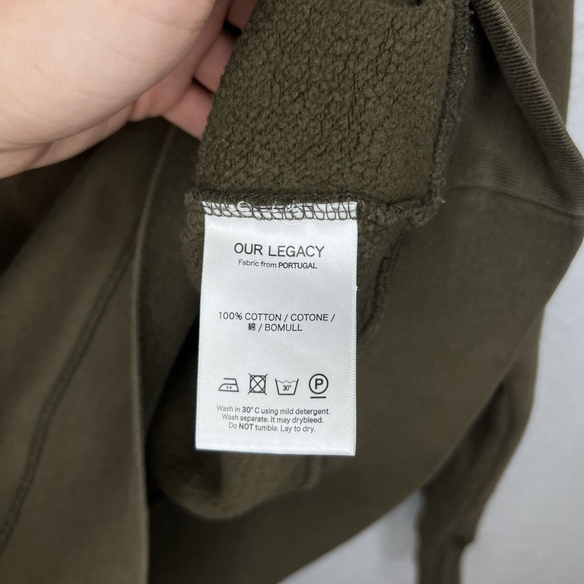 Our Legacy Base Sweat Crewneck in Khaki Green Cotton 48 Sweatshirt Size US M / EU 48-50 / 2 - 6 Thumbnail