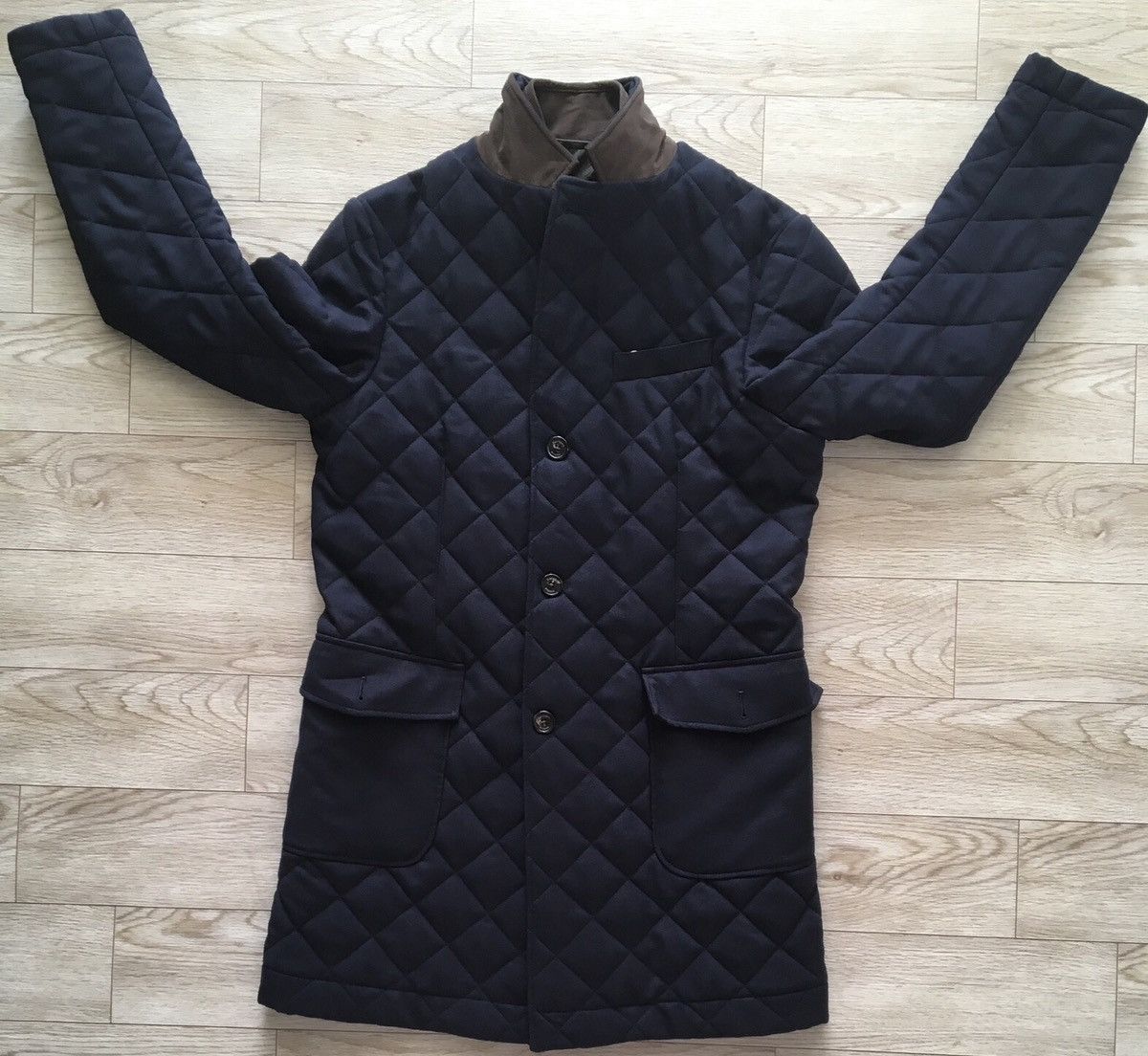 Hackett Hackett Mayfair London Bespoke Wool Padded Overcoat Size US S / EU 44-46 / 1 - 12 Thumbnail