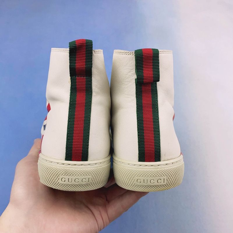 Gucci Gucci White High-Top Sneakers with Snake Design - Size US 8 / EU 41 - 2 Thumbnail