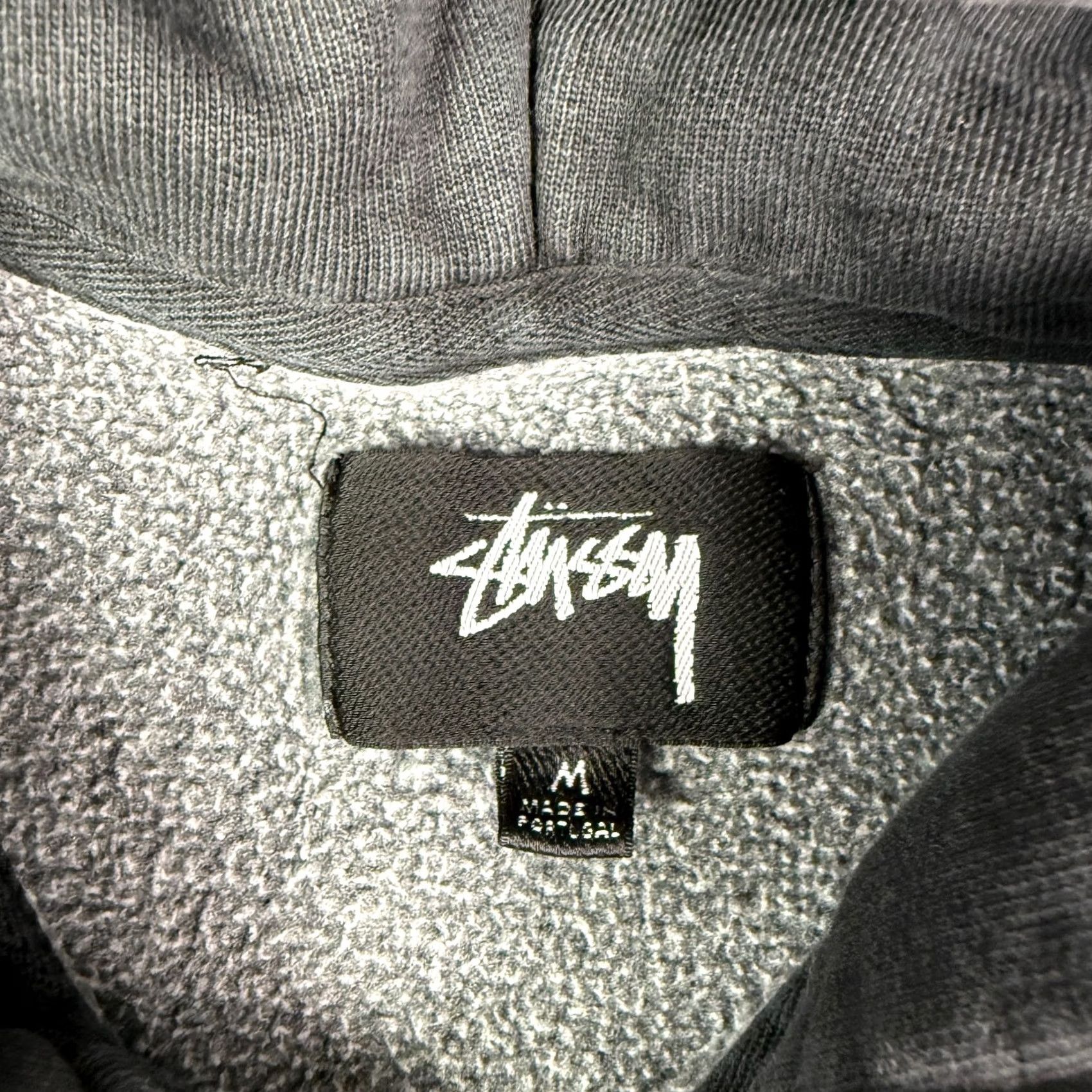 Vintage Stussy Faded Graphic Zip Hoodie Mens M Washed Black Boxy Drawstring Heavyweight Size US M / EU 48-50 / 2 - 5 Thumbnail