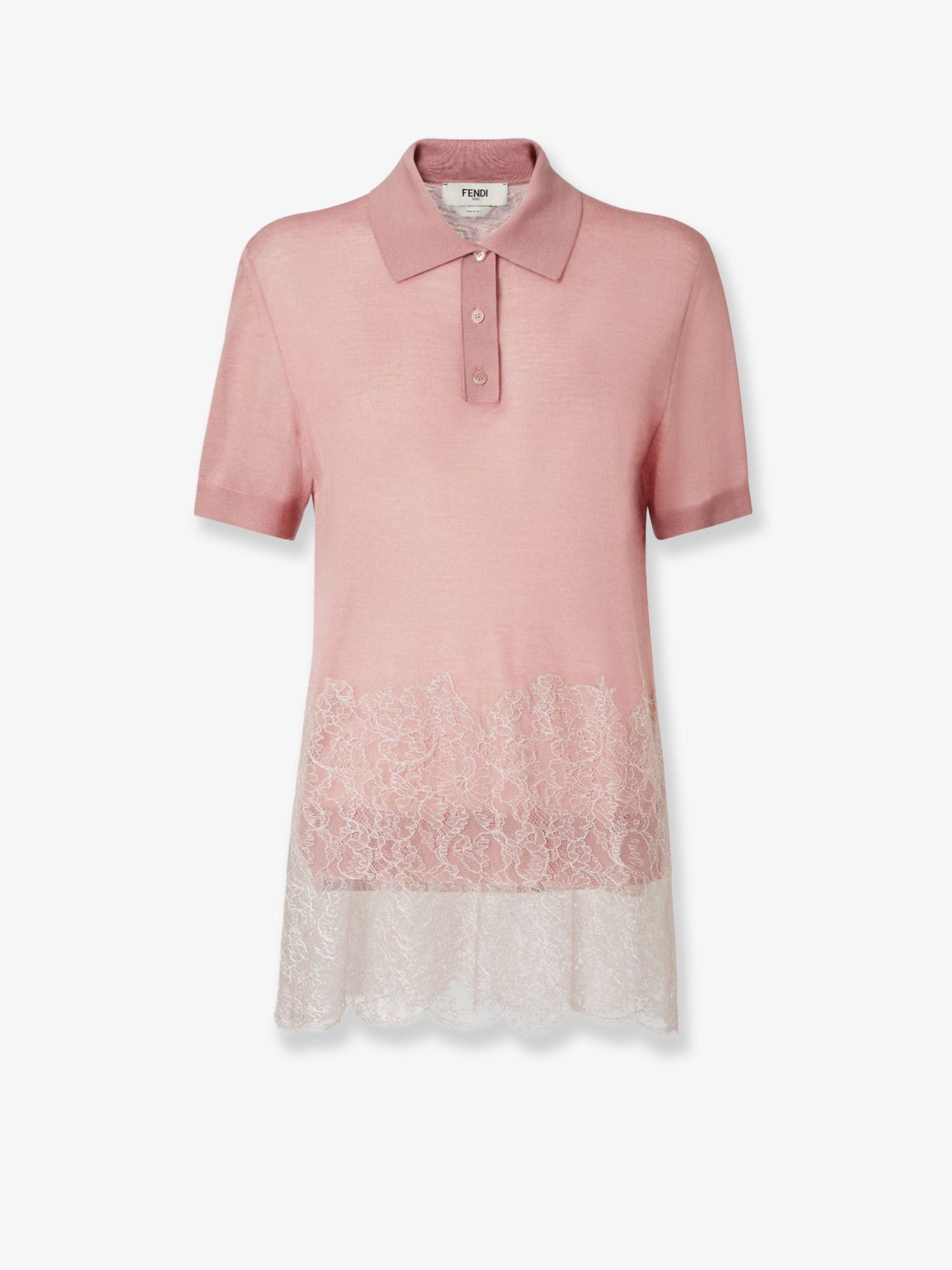 Fendi Lingerie Cashmere And Silk Polo Shirt Size M / US 6-8 / IT 42-44 - 1 Thumbnail