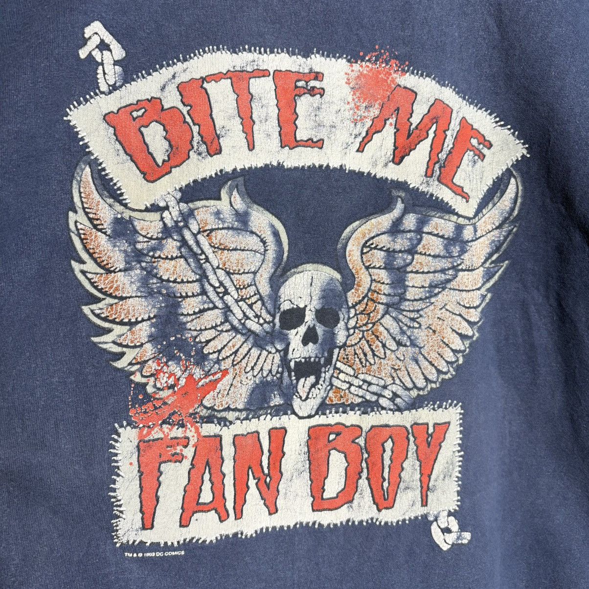 Vintage Vintage 90s Lobo DC Comics Bit Me Fan Boy Skull T-Shirt Size US XL / EU 56 / 4 - 3 Thumbnail