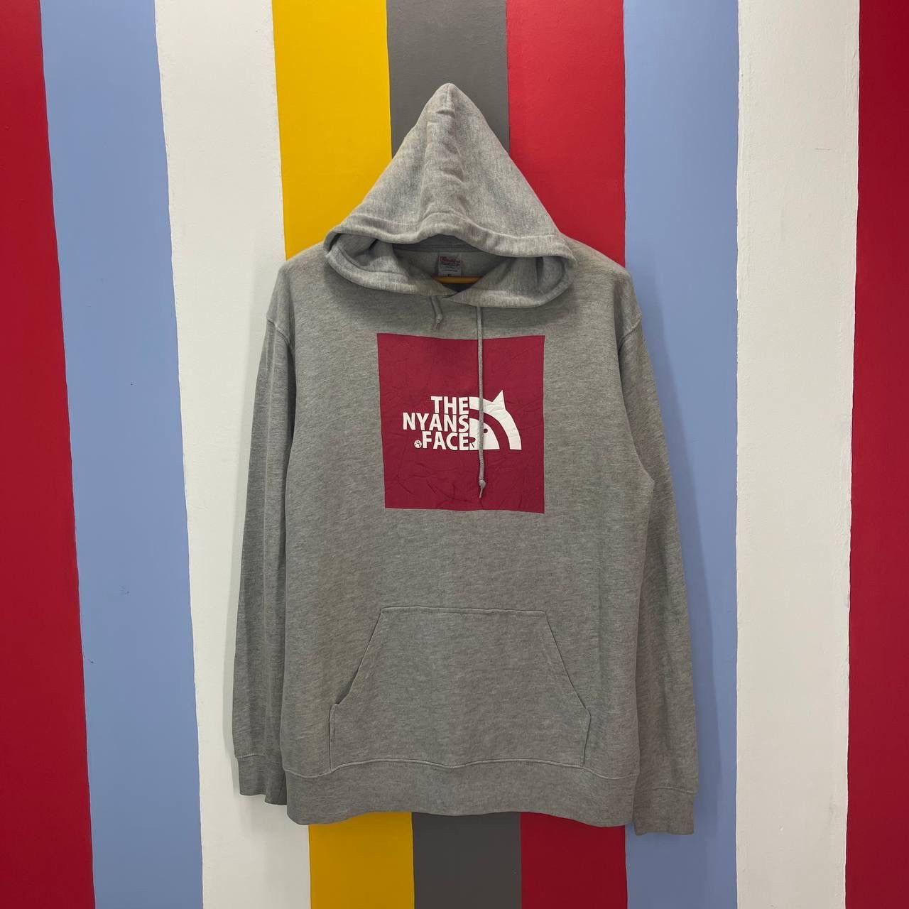 Japanese Brand THE NYANS FACE by Printstar Hoodie Pullover #2624/AB Size US L / EU 52-54 / 3 - 1 Thumbnail