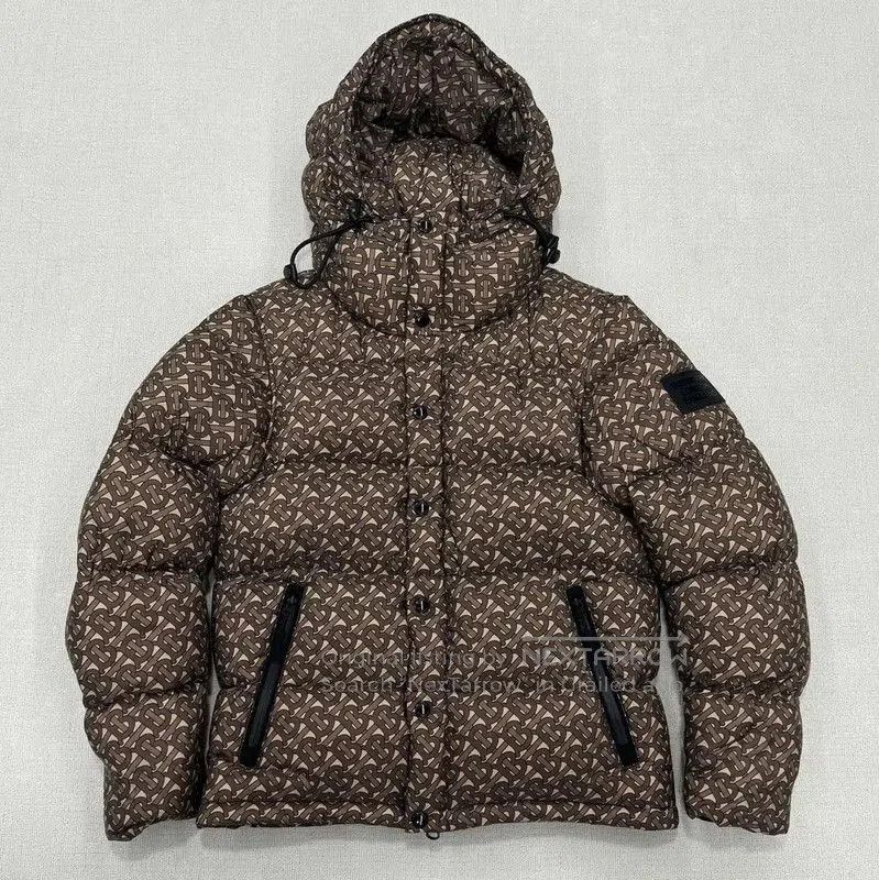 Burberry Burberry Brown Printed Short Down Jacket. Size US S / EU 44-46 / 1 - 1 Thumbnail