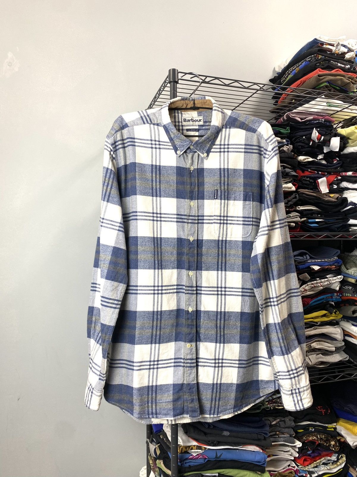 Barbour Vintage Barbour Flannel Shirt Plaid Checkered Size US XL / EU 56 / 4 - 1 Thumbnail