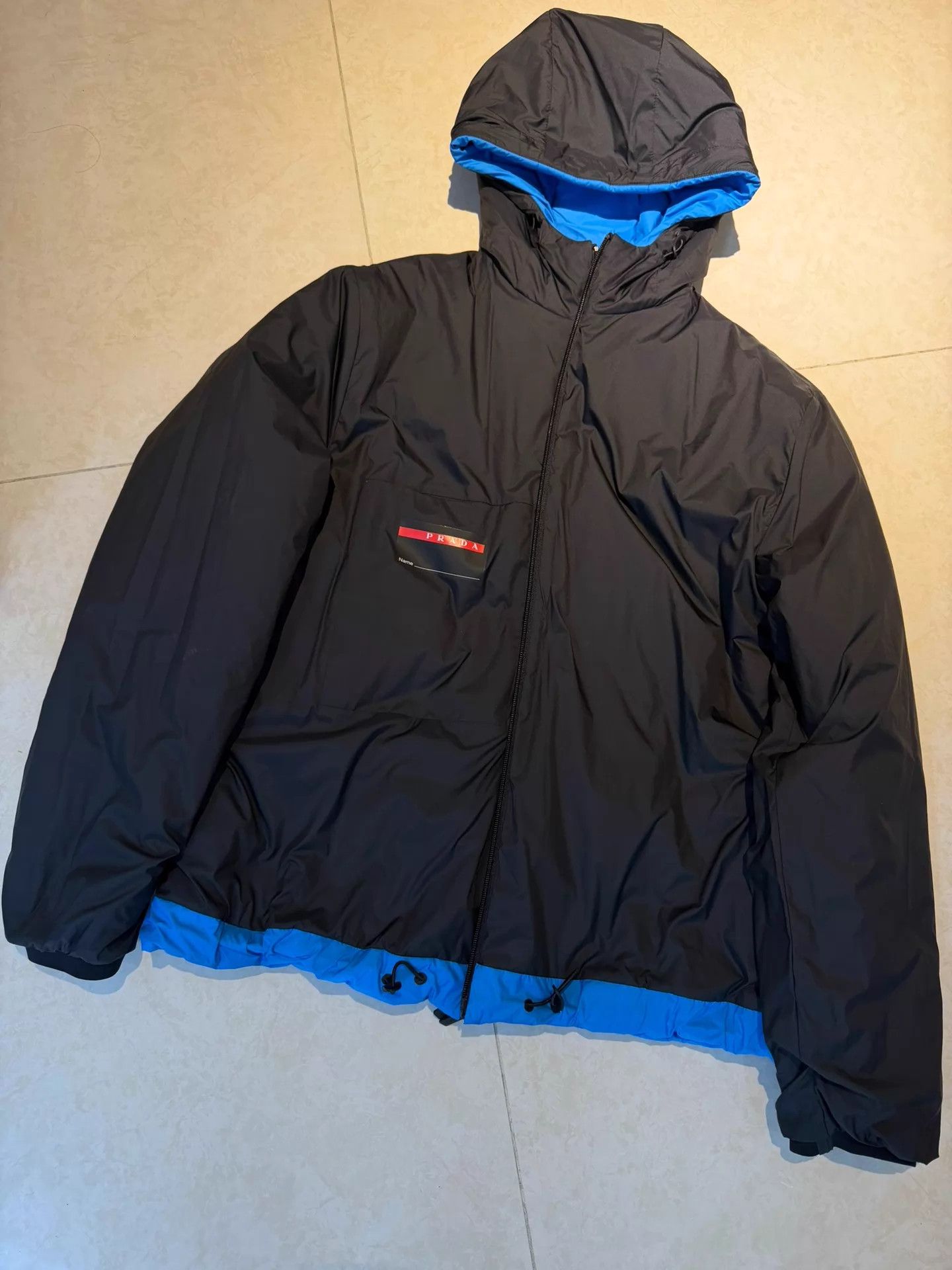 Prada Prada Linea Rossa Reversible Racing Blue/Black Down Jacket Size US XL / EU 56 / 4 - 2 Thumbnail