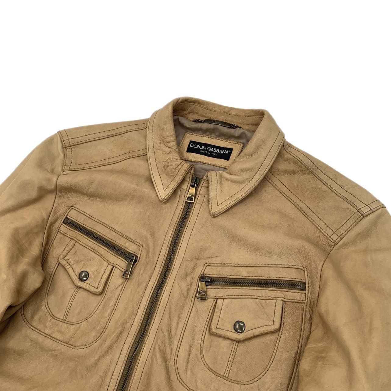 Dolce & Gabbana Dolce&Gabbana Leather Jacket Size US S / EU 44-46 / 1 - 2 Thumbnail