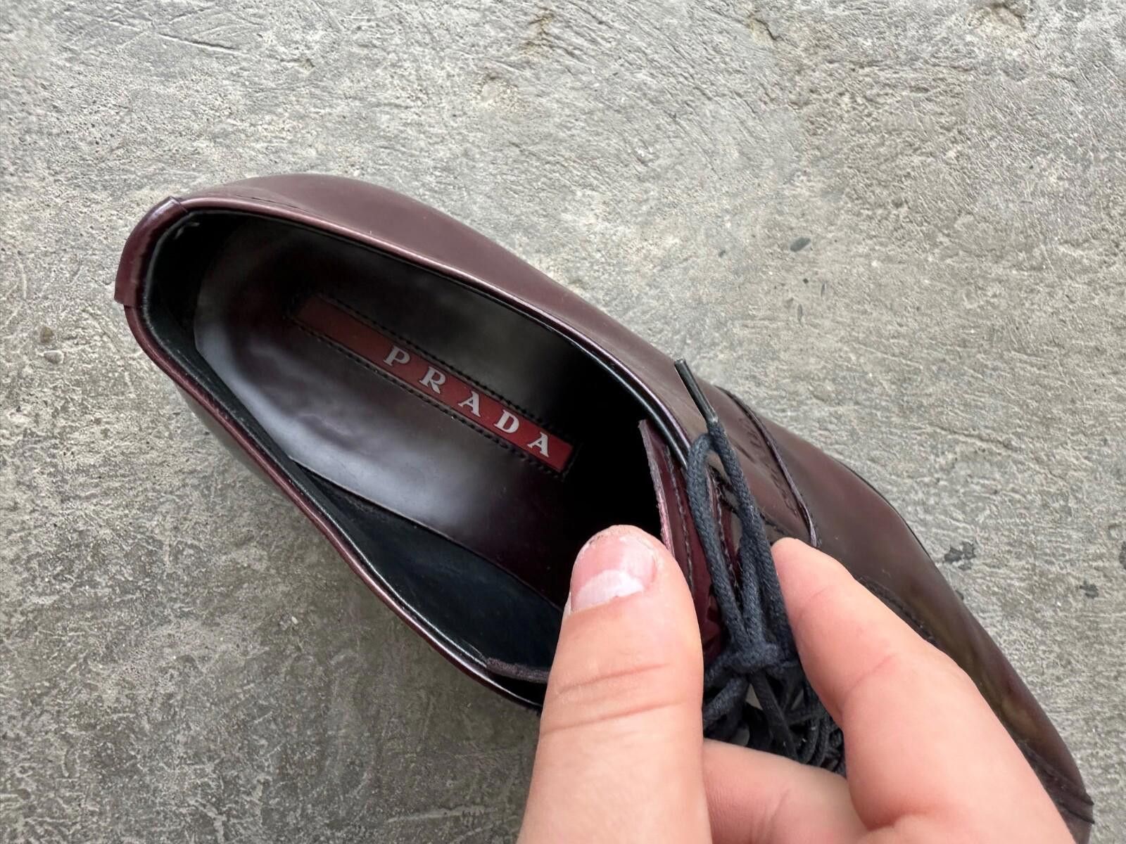 Prada PRADA LUXURY RED LEATHER LOAFERS SHOES MARKED SIZE UK 6 Size US 7 / EU 40 - 10 Thumbnail