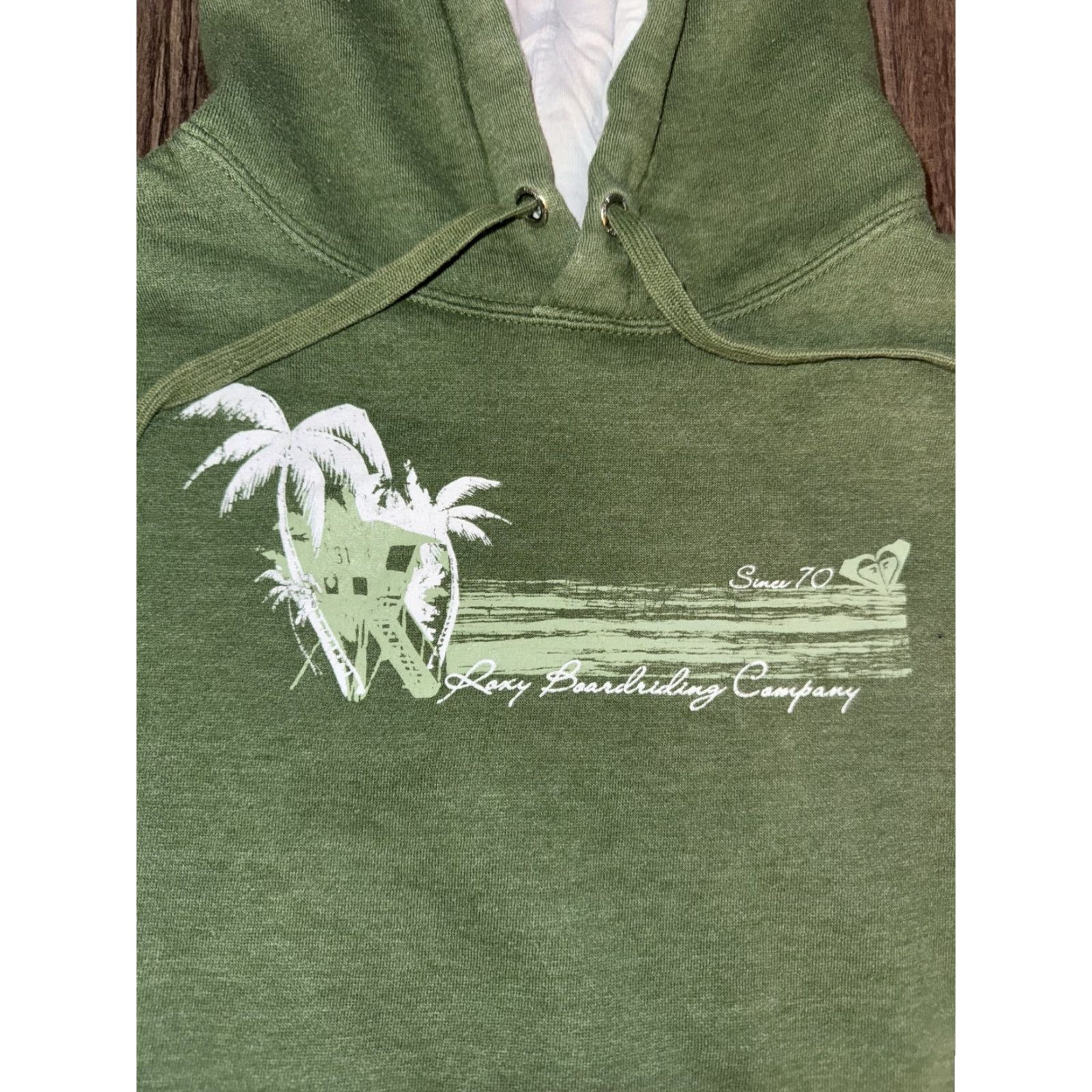 Vintage VINTAGE ROXY Hoodie Woman Small Green Pullover 18x21 Y2K Activewear Womens Size S / US 4 / IT 40 - 2 Thumbnail