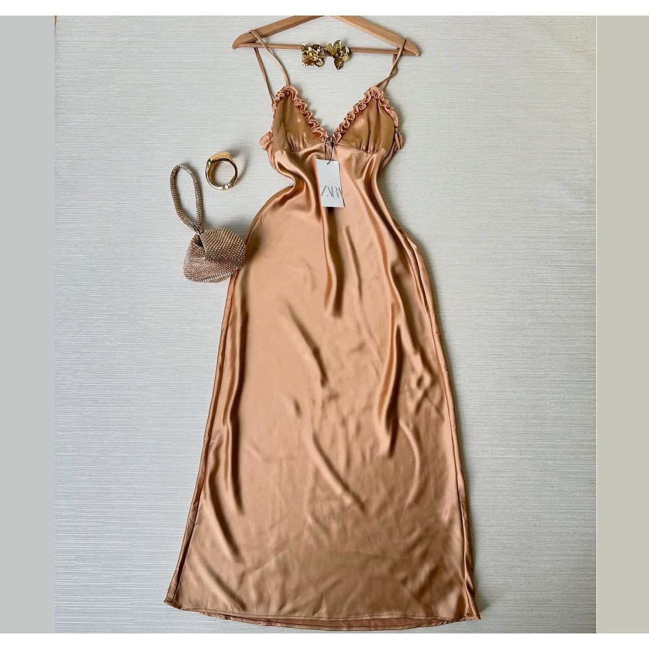 Zara RARE!!! ZARA Satin Effect Slip Dress Size XL / US 12-14 / IT 48-50 - 22 Thumbnail