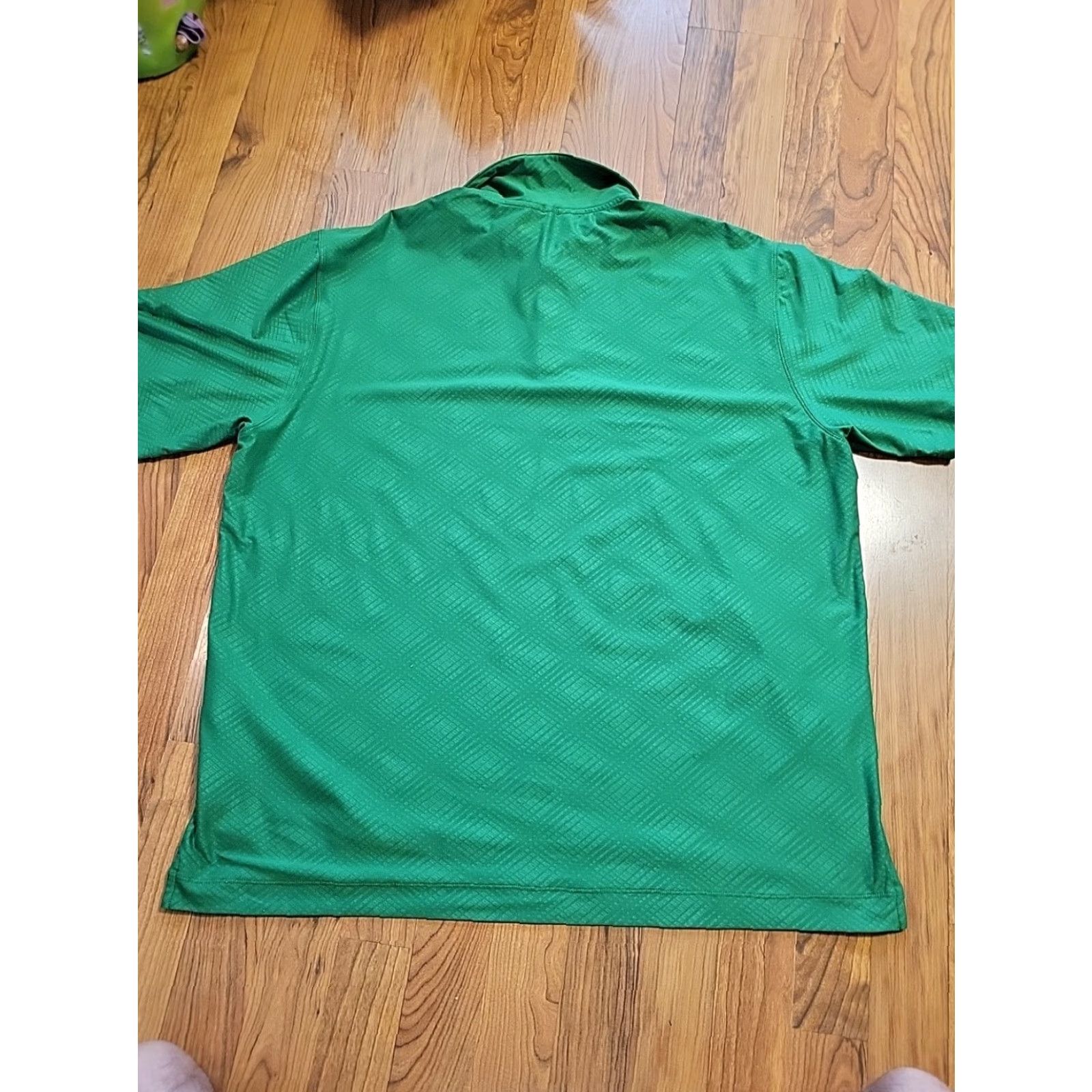 Nike Nike Polo Shirt XL Green Geometric Dri-Fit 48" Chest Short Sleeve Regular Mens EUC Size US XL / EU 56 / 4 - 5 Thumbnail