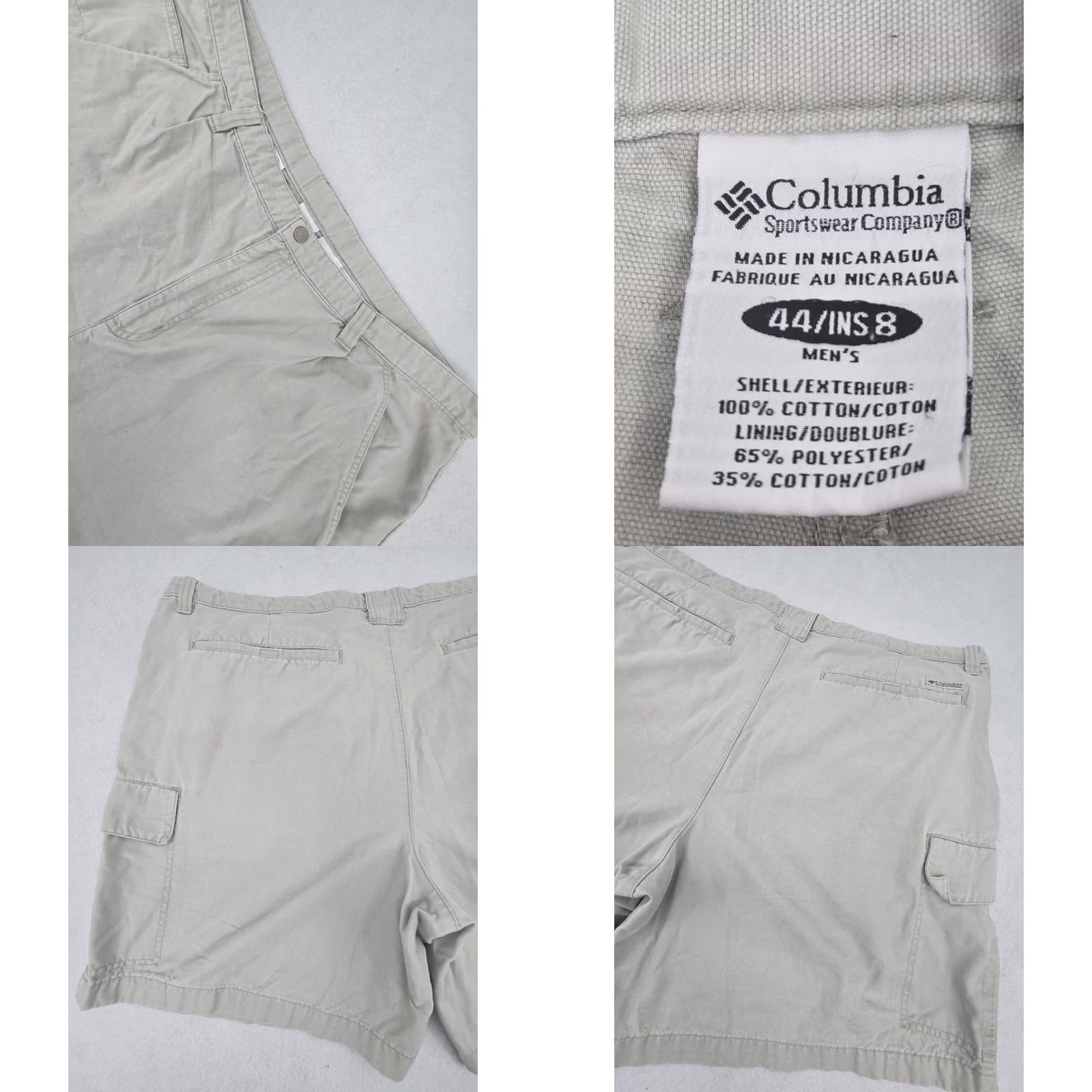 Vintage Columbia Cargo Shorts 44 Beige Canvas Outdoors Flat Front Hiking Men Size US 44 / EU 60 - 8 Thumbnail